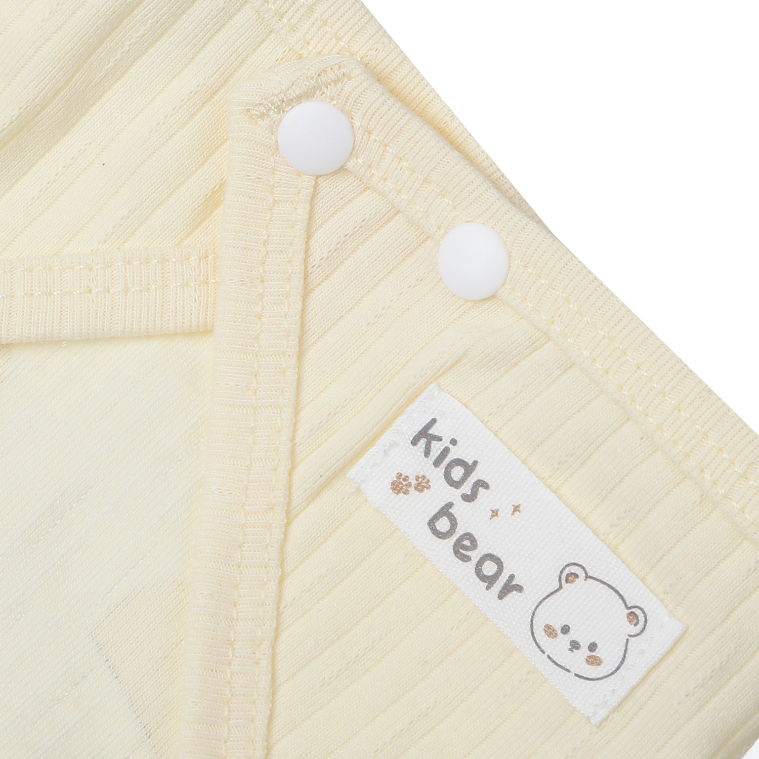 Set 2 yếm tam giác KidsPlaza kẻ tăm ND25T (Vàng) hình 2