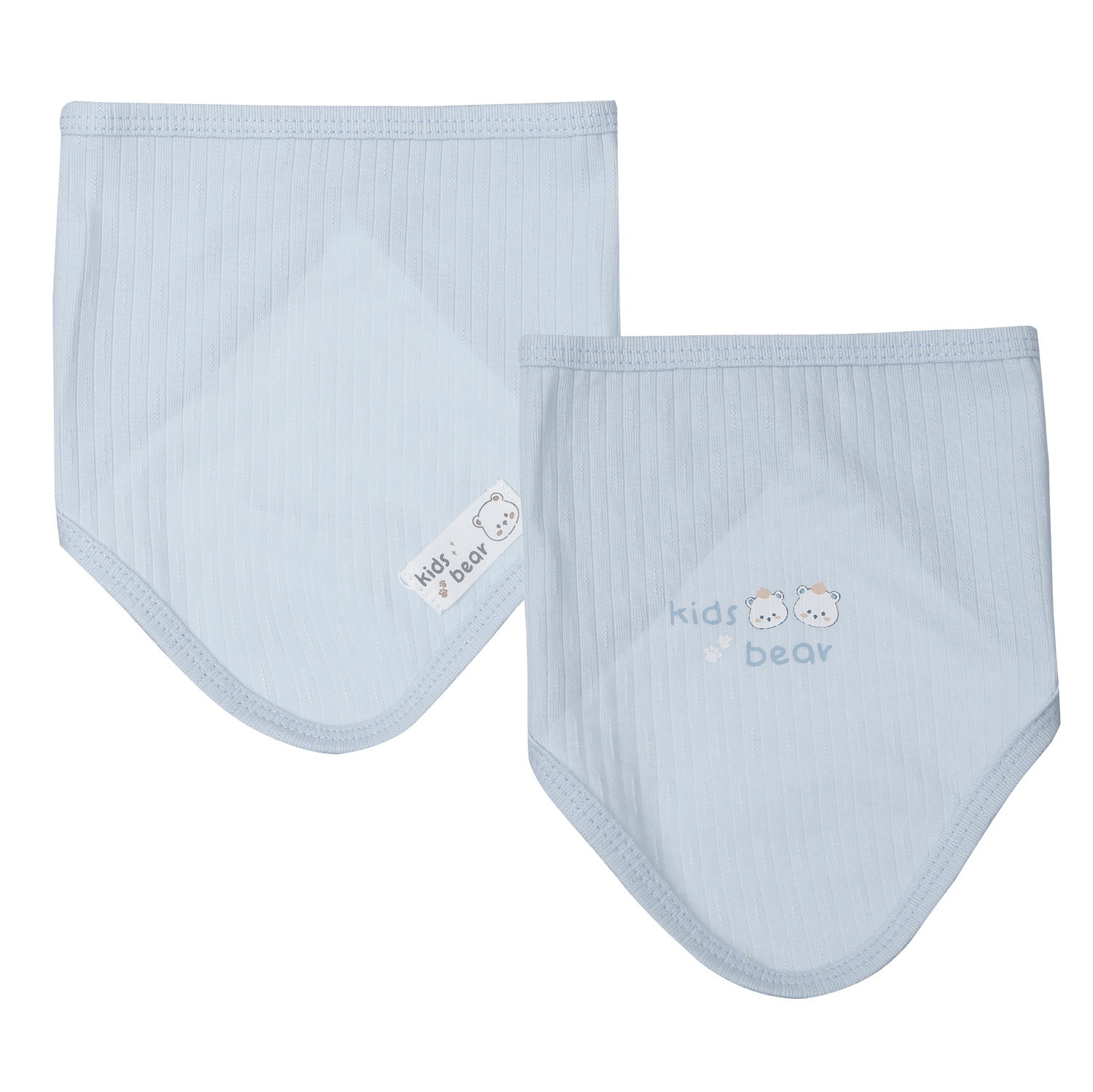 Set 2 yếm tam giác KidsPlaza kẻ tăm ND25T (Xanh) hình 1