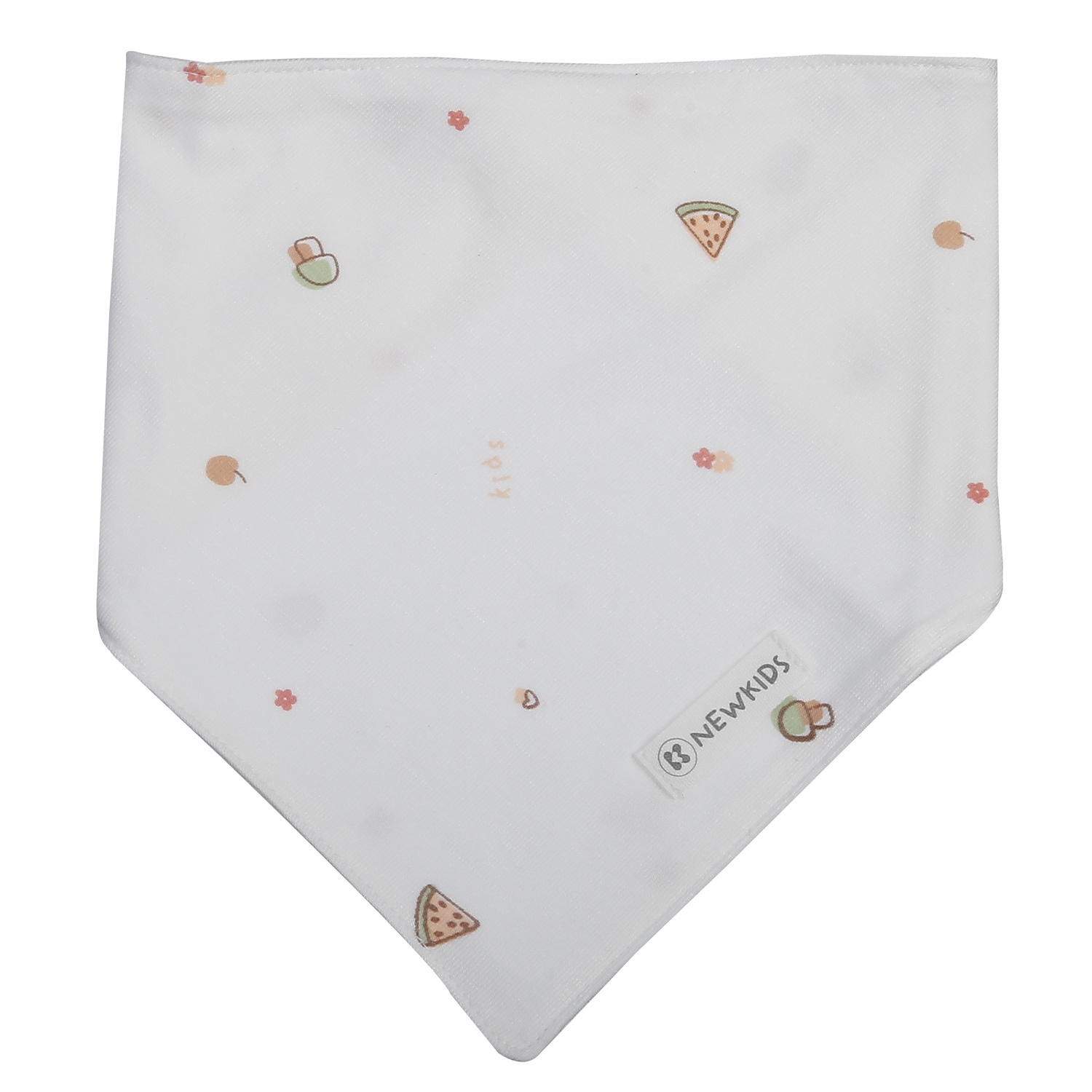 Set 2 yếm tam giác KidsPlaza Otis in dưa ND25T (Trắng hồng)