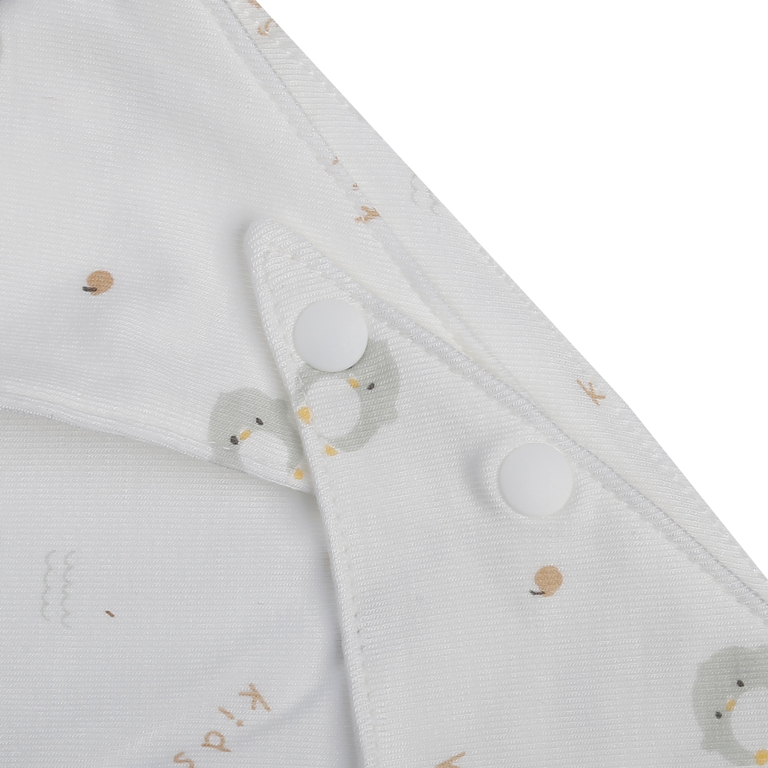 Set 2 yếm tam giác KidsPlaza Otis in gà ND25T (Trắng ghi)