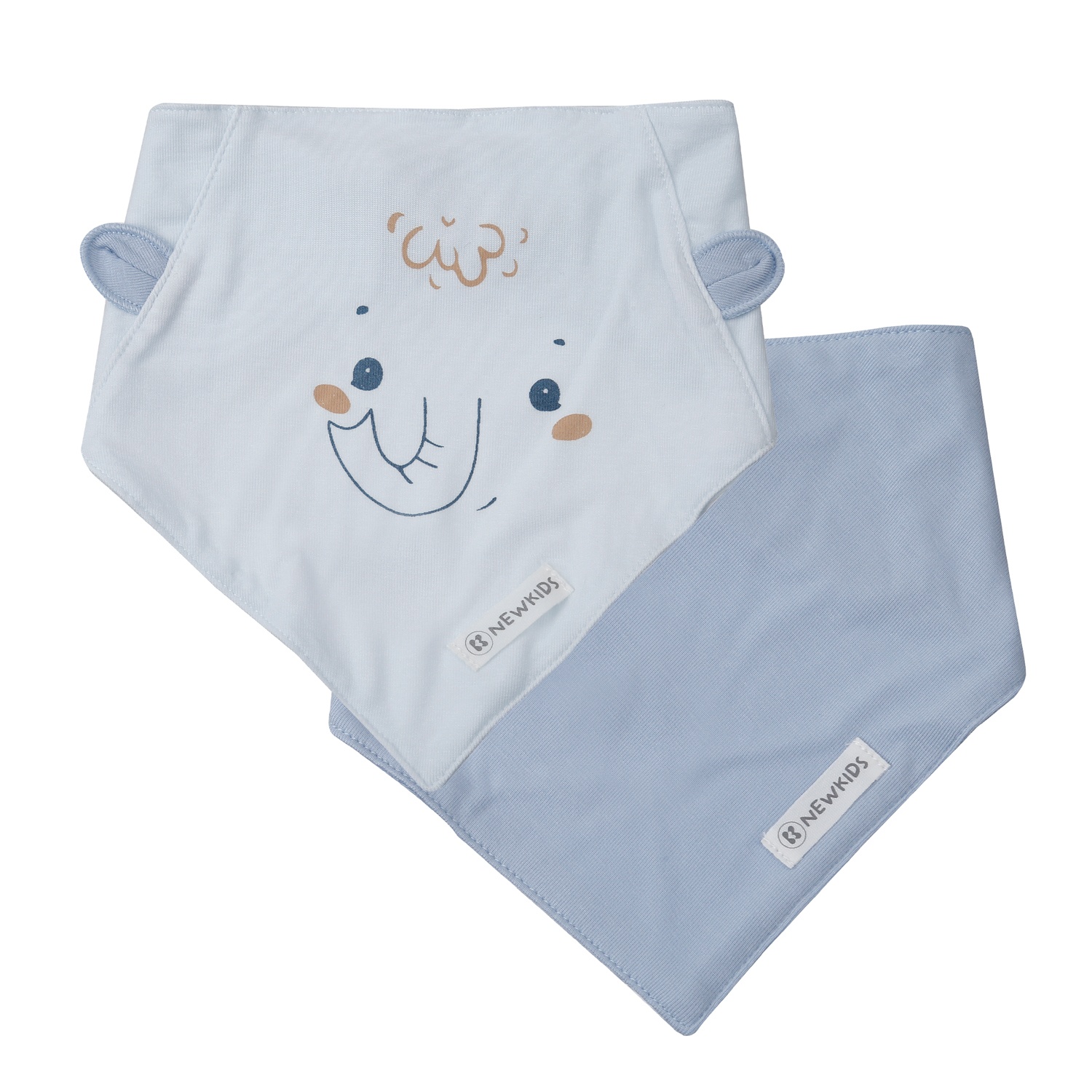 Set 2 yếm tam giác KidsPlaza Otis in voi ND25T (Xanh) hình 1