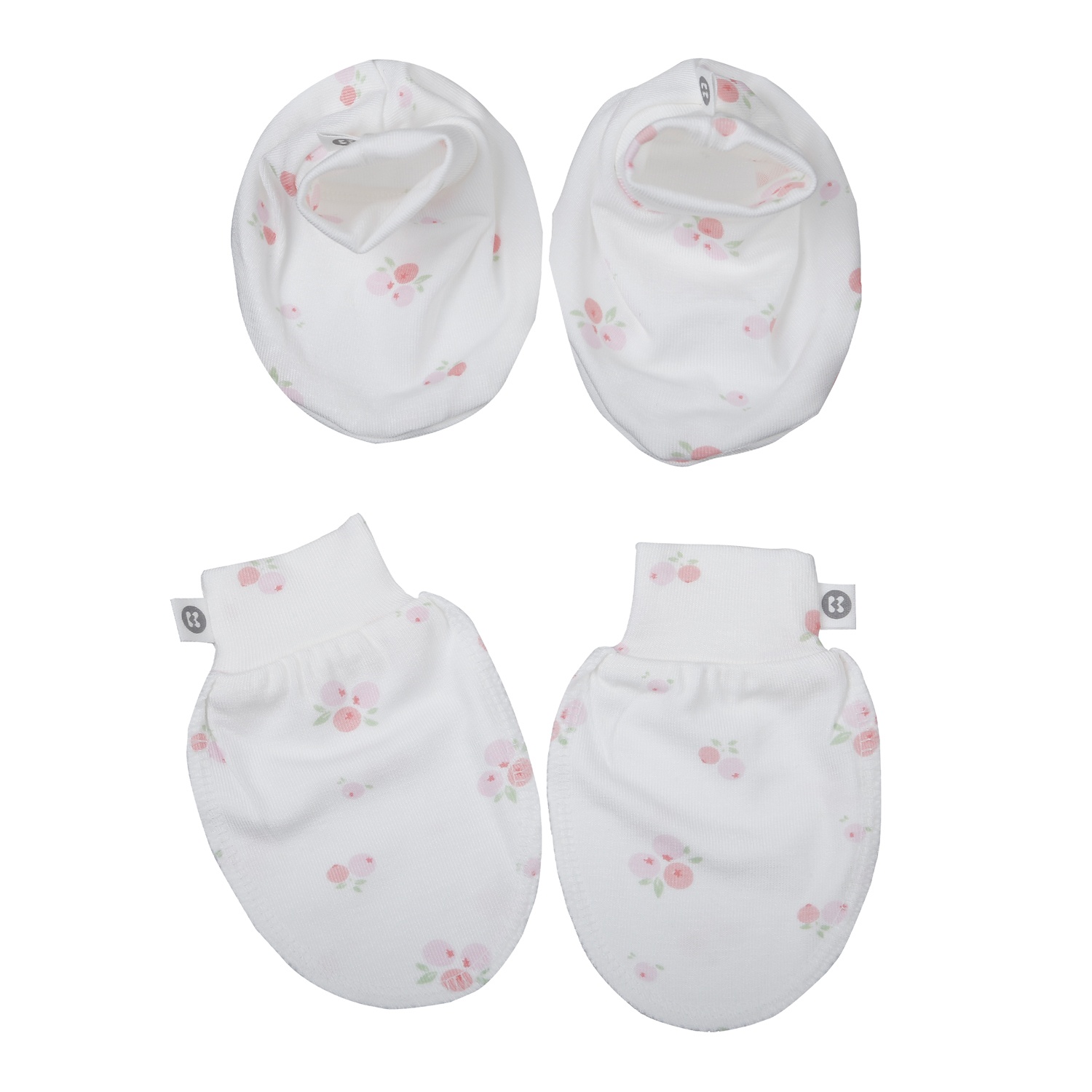 Set bao tay chân KidsPlaza Otis in hoa ND26H (Trắng)  hình 1