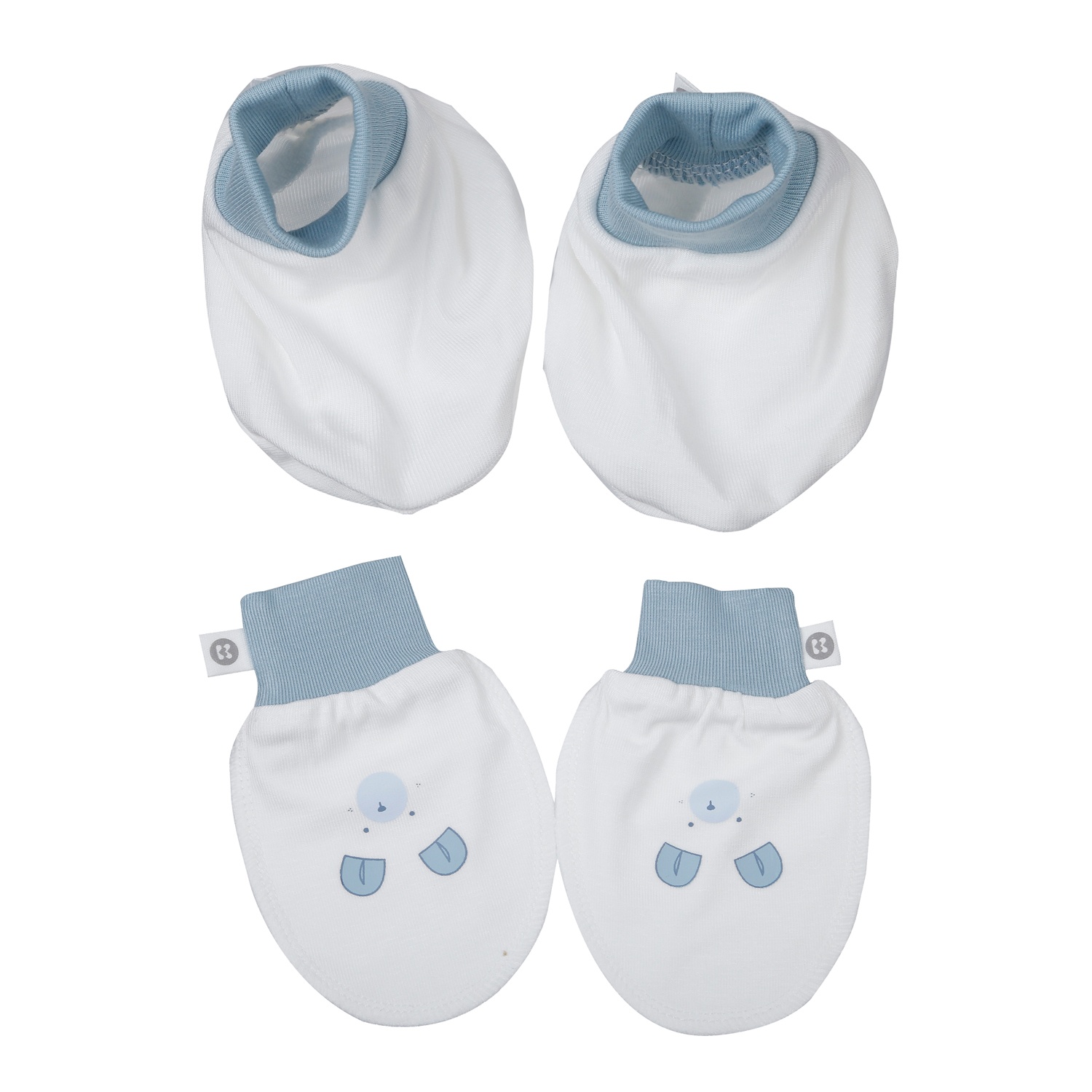 Set bao tay chân KidsPlaza Otis ND26H (Trắng xanh) hình 1