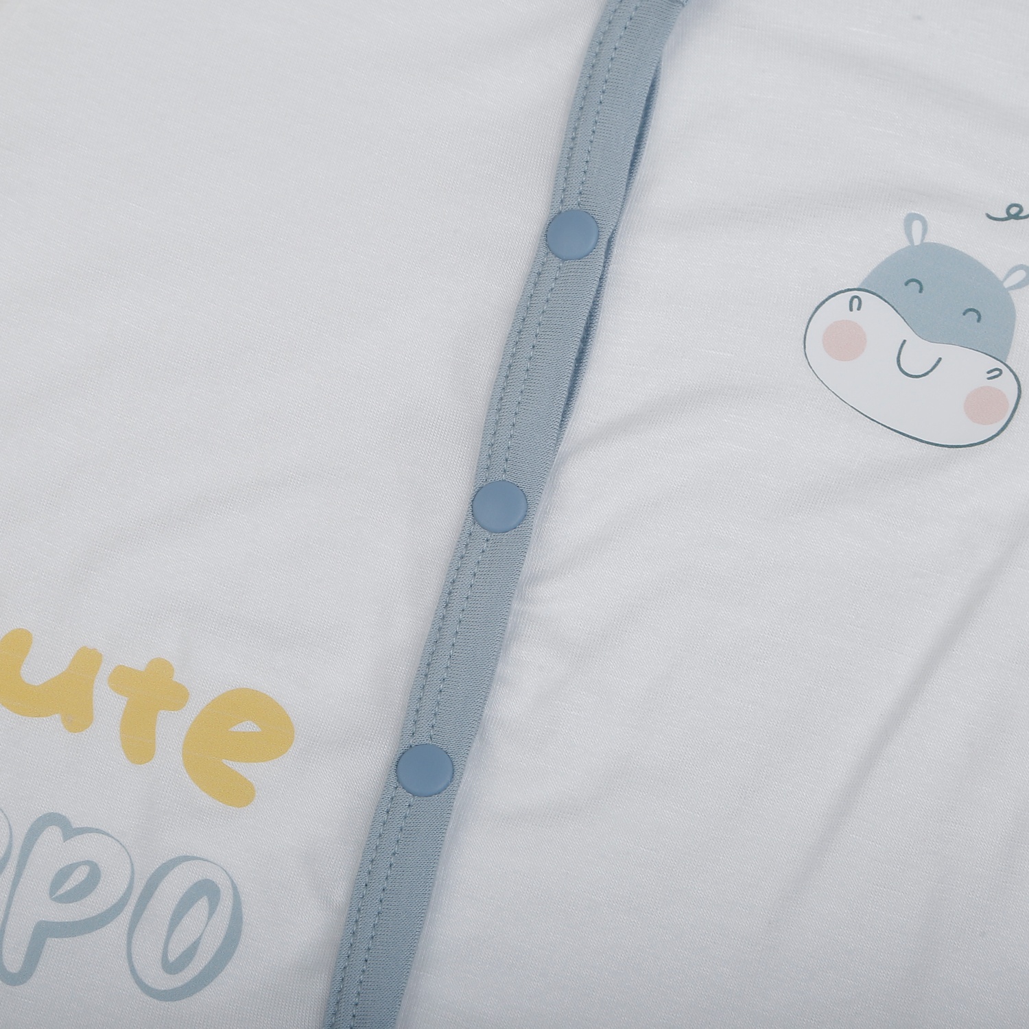 Bộ cộc cài giữa KidsPlaza cute hippo HN26H (Trắng xanh) hình 3