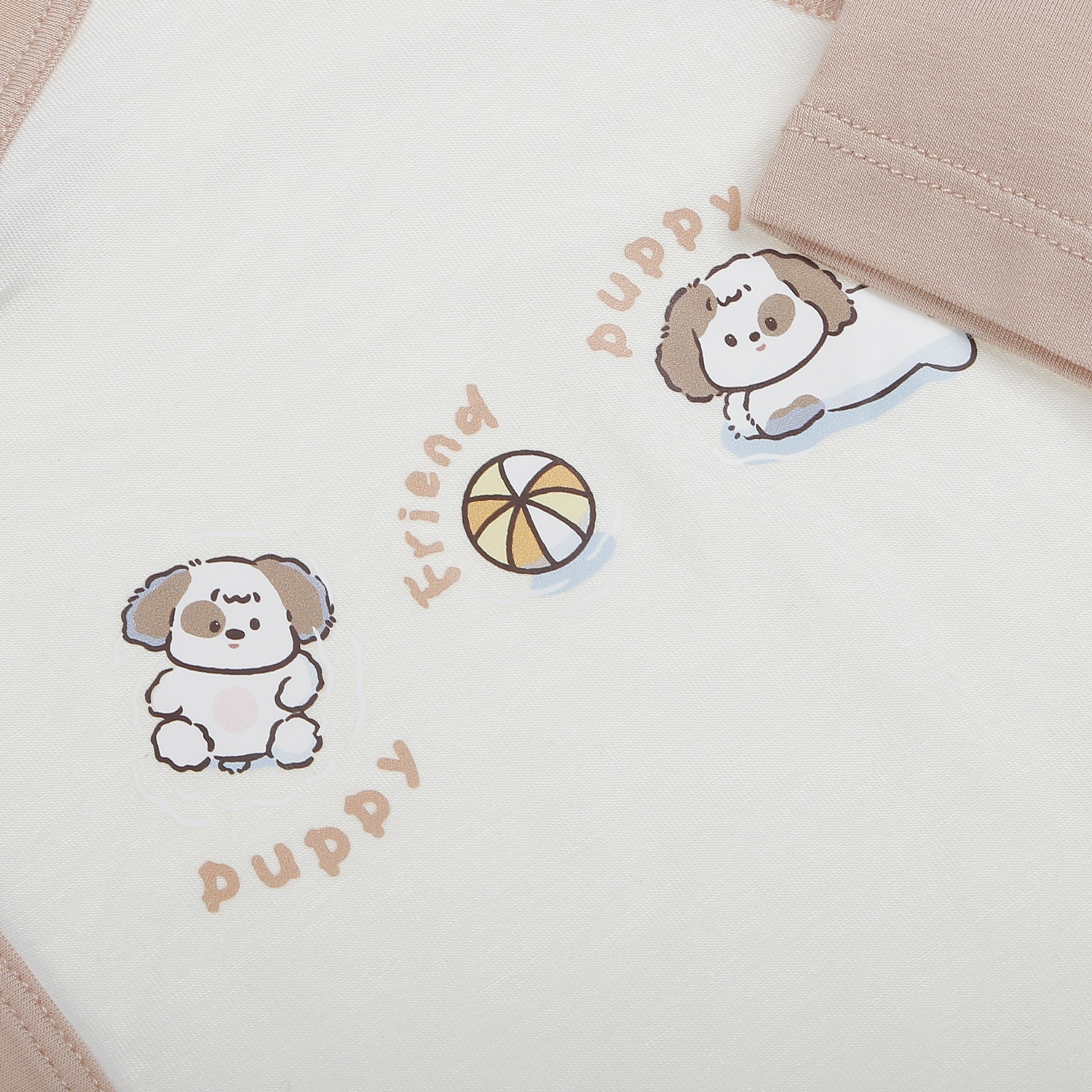 Bộ dài cài lệch KidsPlaza in cún M26H (Be nâu) hình 3