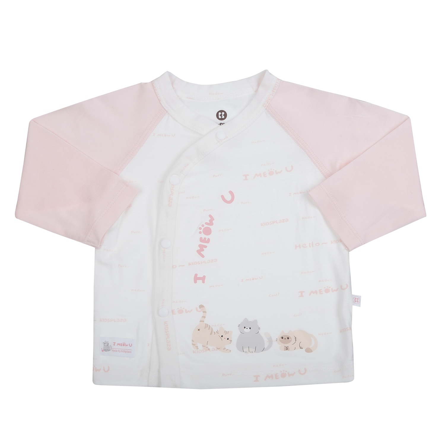Bộ dài cài lệch KidsPlaza in mèo M26H (Hồng) hình 2
