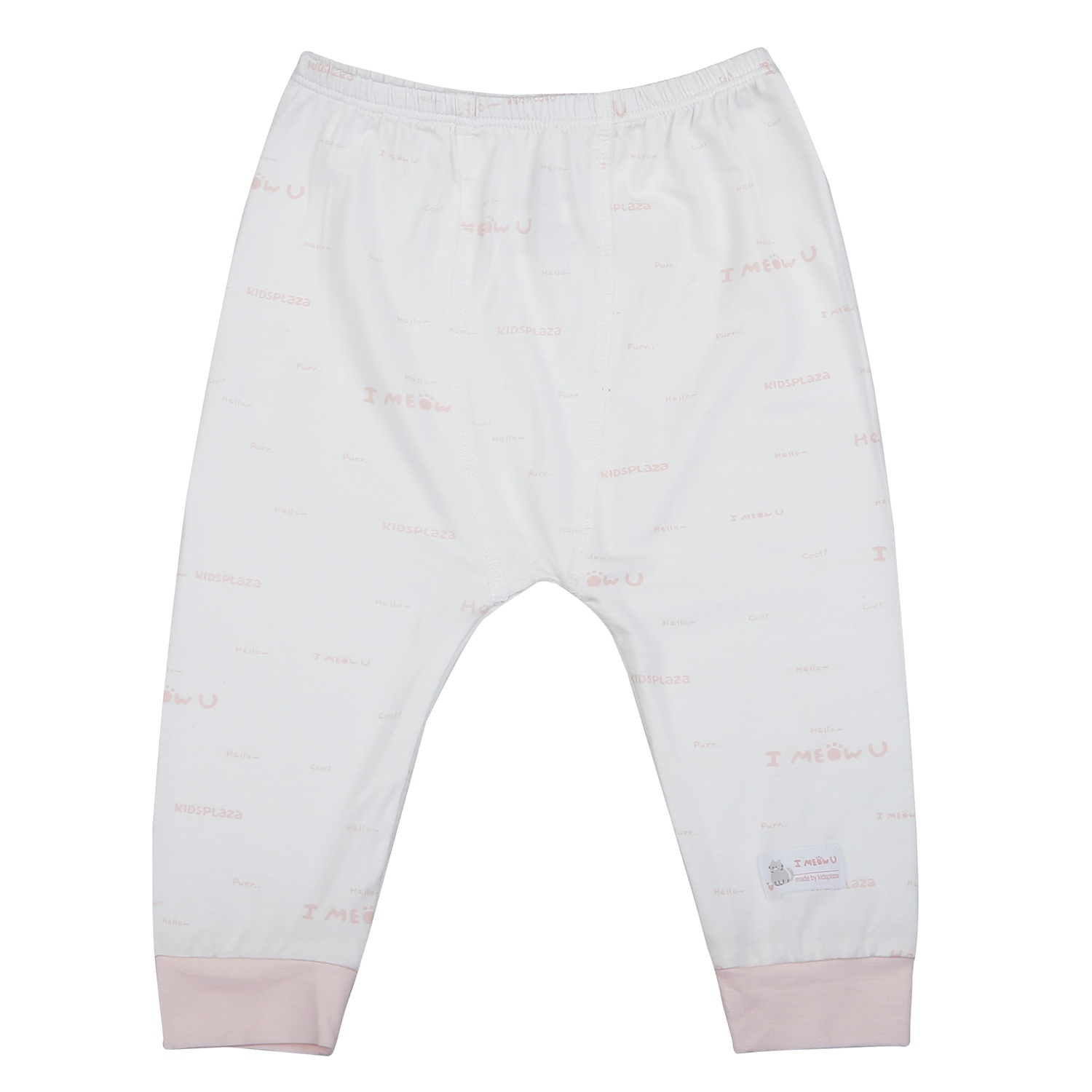 Bộ quần áo dài tay cài lệch KidsPlaza in mèo M26H (Trắng hồng) hình 4