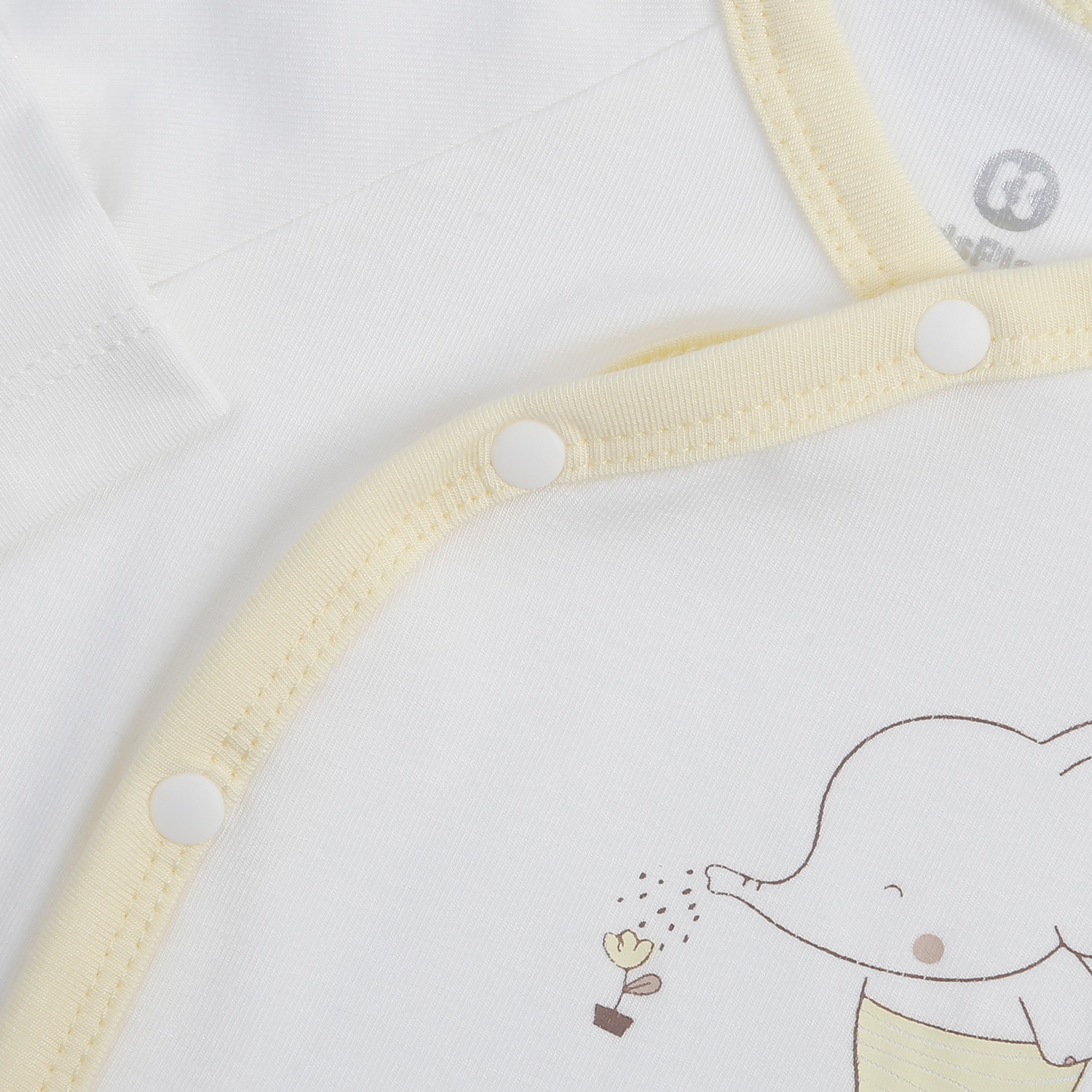 Bộ quần áo dài sơ sinh cài lệch KidsPlaza Otis ND24H (Trắng vàng) 0-3M  hình 4