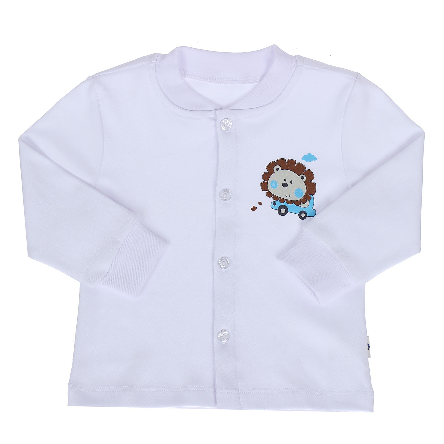 Áo sơ sinh dài tay Kiza dày N16 (màu trắng) hình 1