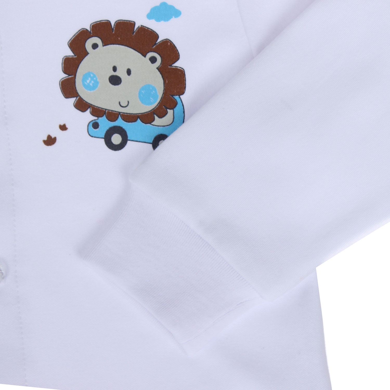 Áo sơ sinh dài tay Kiza dày N16 (màu trắng) hình 4