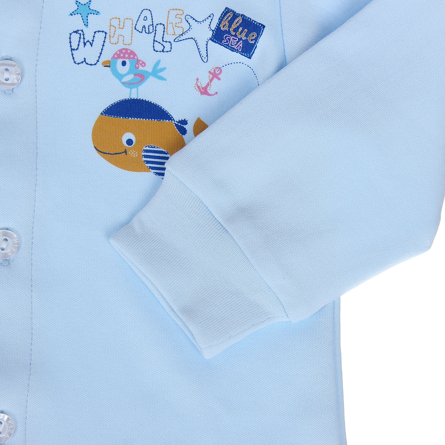 Áo sơ sinh Kiza dày N16 (màu xanh dương) hình 4