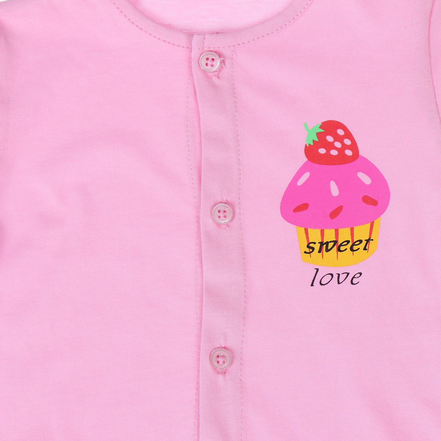 Áo sơ sinh tay ngắn Kiza N17 (màu hồng) hình 2