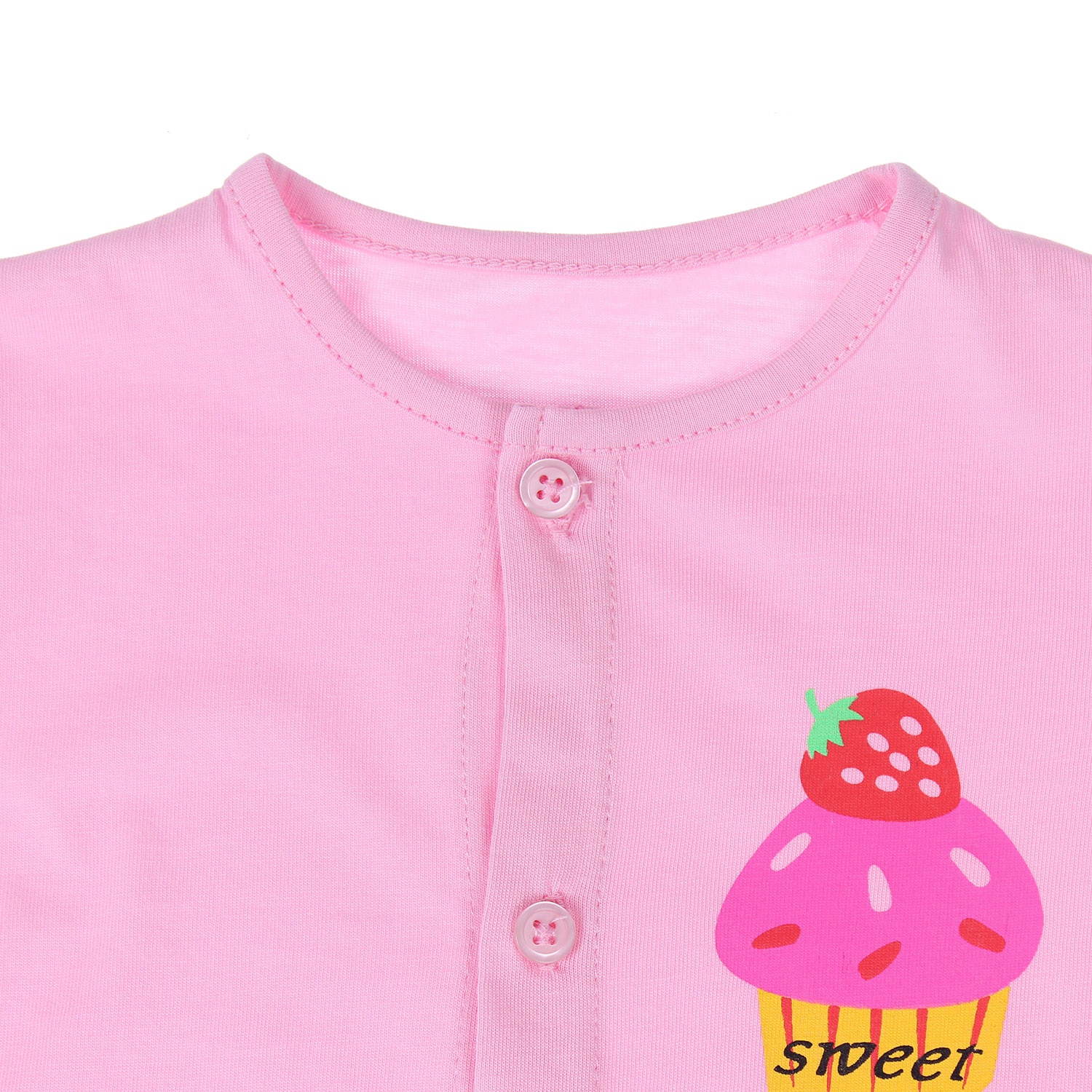 Áo sơ sinh tay ngắn Kiza N17 (màu hồng) hình 3