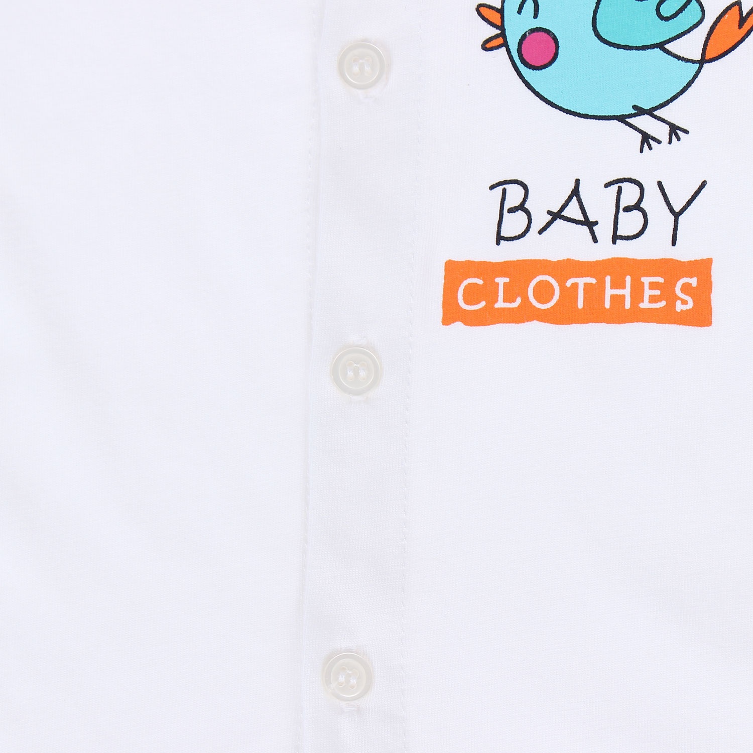 Áo sơ sinh cài giữa tay ngắn Kiza N17 (màu trắng)  hình 3