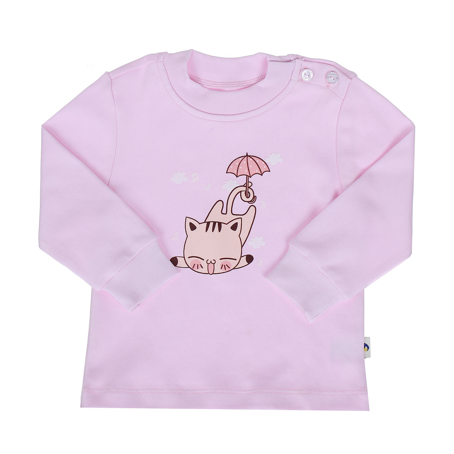 Áo sơ sinh cài vai Kiza cổ 3 phân dày N16 (màu hồng) hình 1