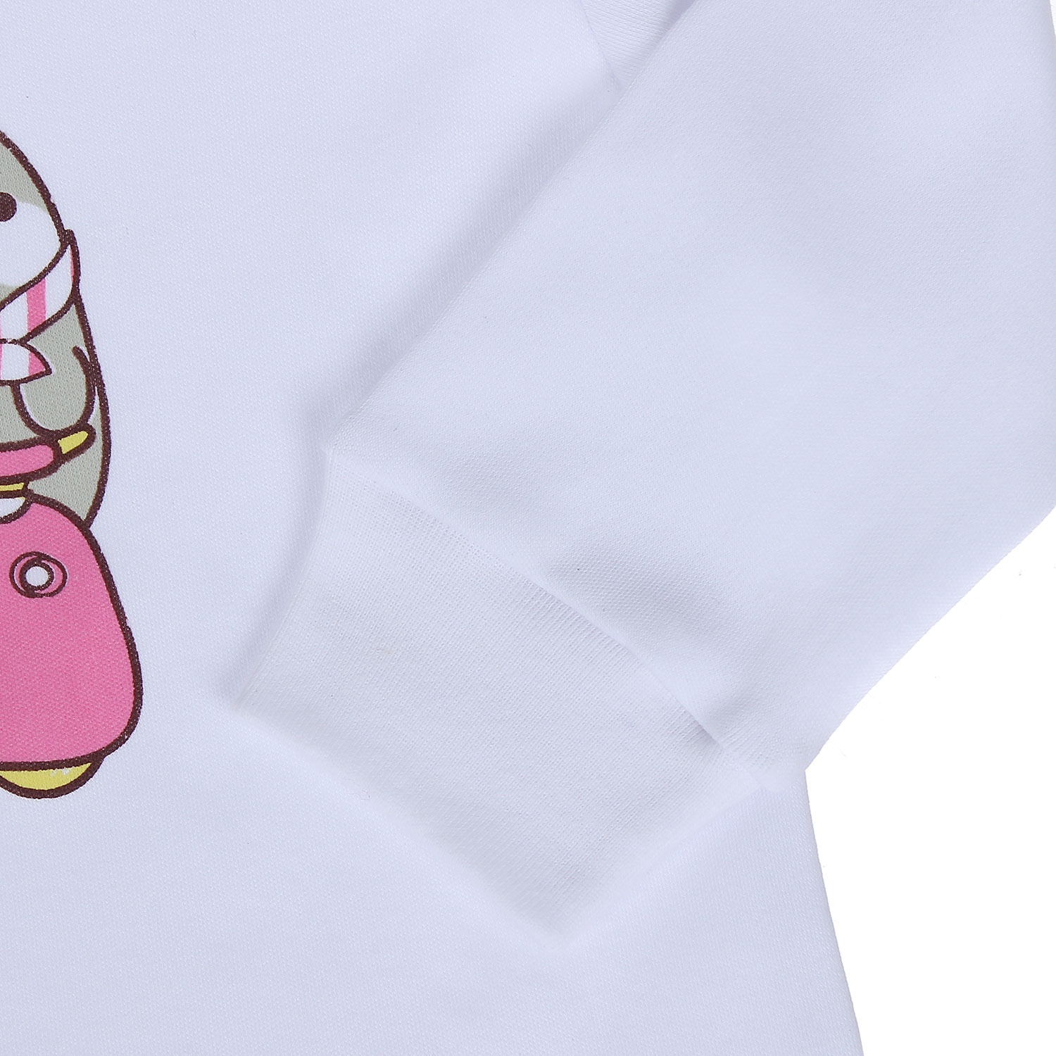 Áo sơ sinh dài tay Kiza cổ 3 phân dày N16 (màu trắng) hình 3