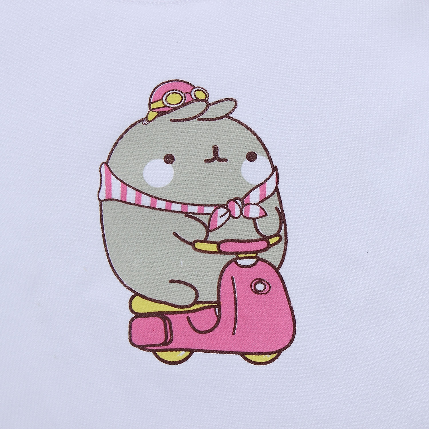 Áo sơ sinh dài tay Kiza cổ 3 phân dày N16 (màu trắng) hình 4