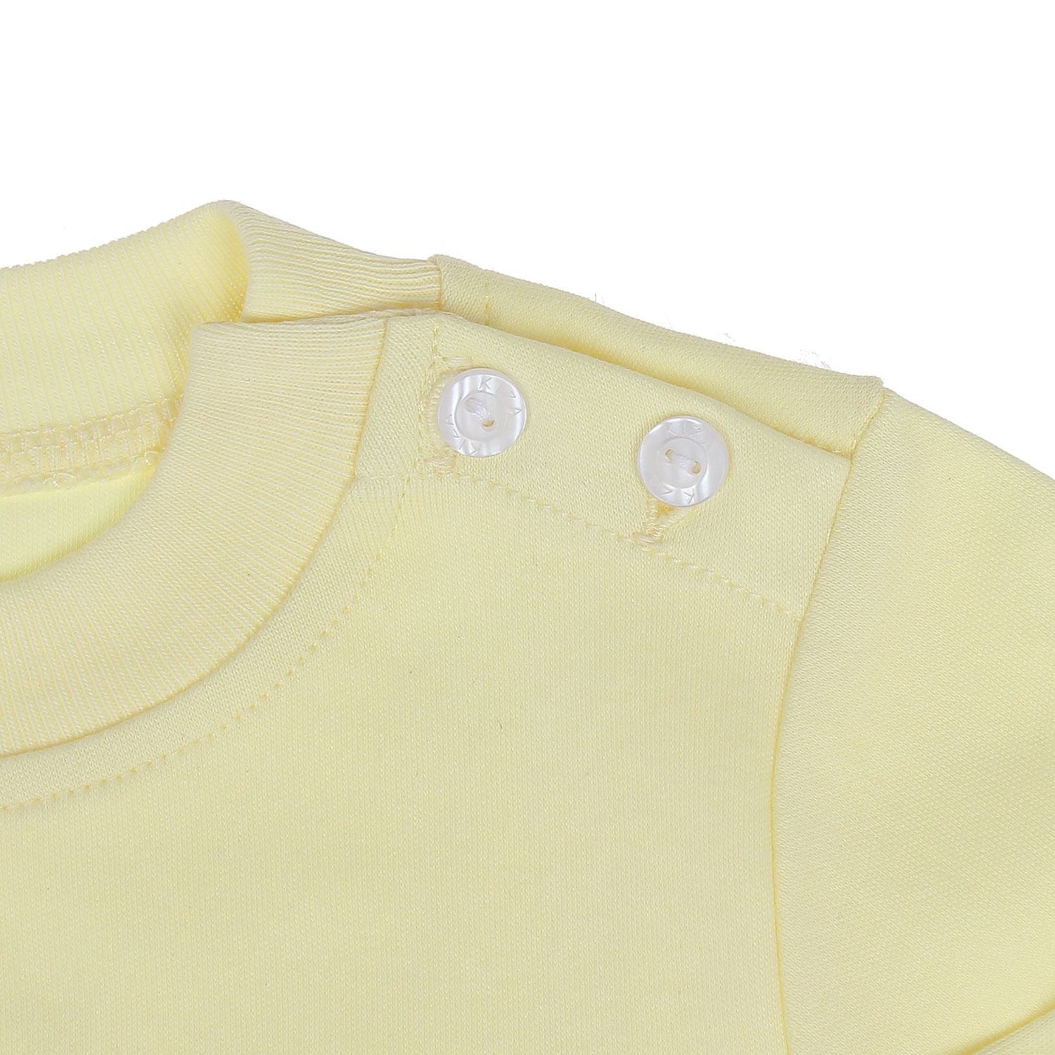 Áo sơ sinh Kiza cổ 3 phân dày N16 (màu vàng) hình 2