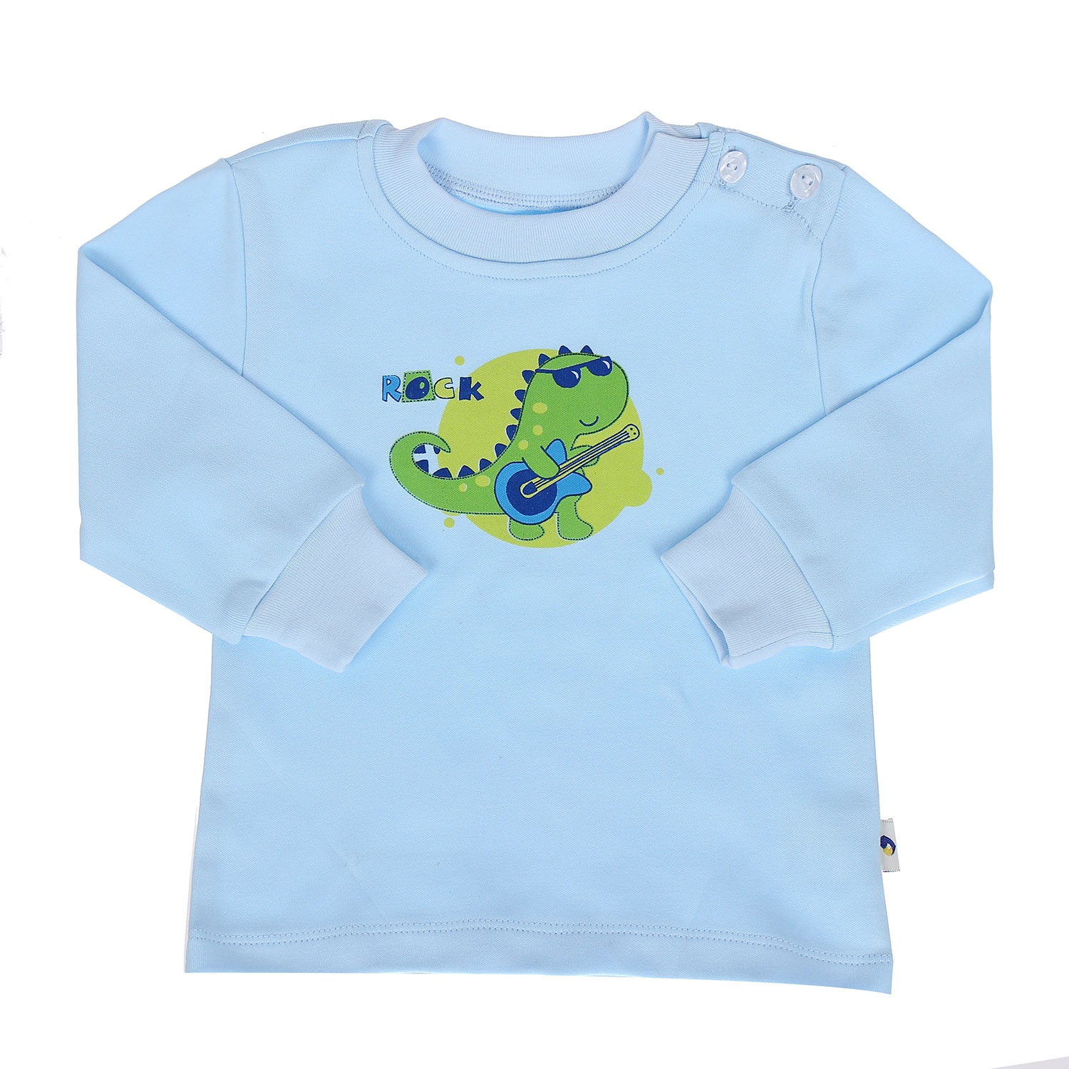 Áo sơ sinh cài vai Kiza cổ 3 phân dày N16 (màu xanh dương) hình 1