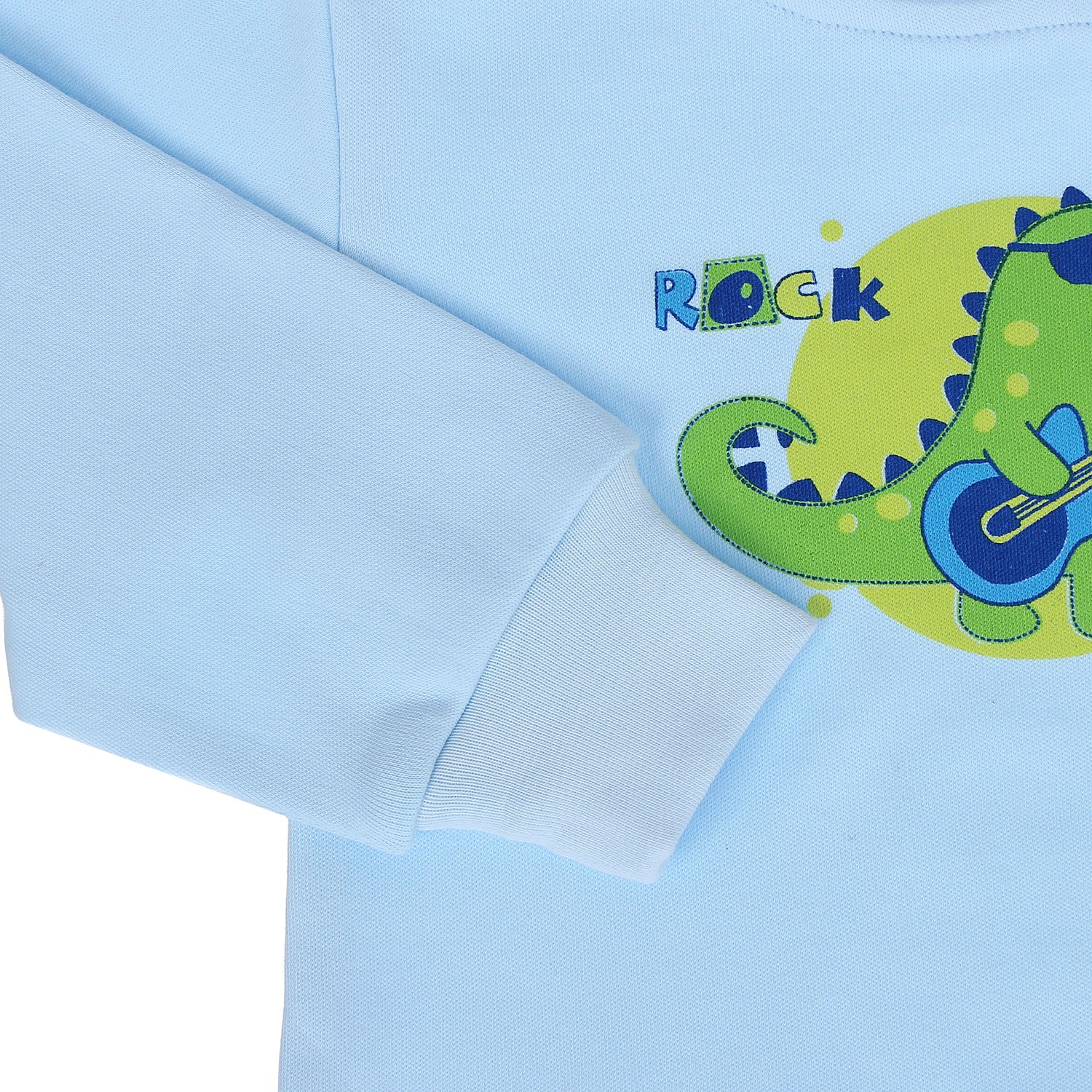 Áo sơ sinh cài vai Kiza cổ 3 phân dày N16 (màu xanh dương) hình 3