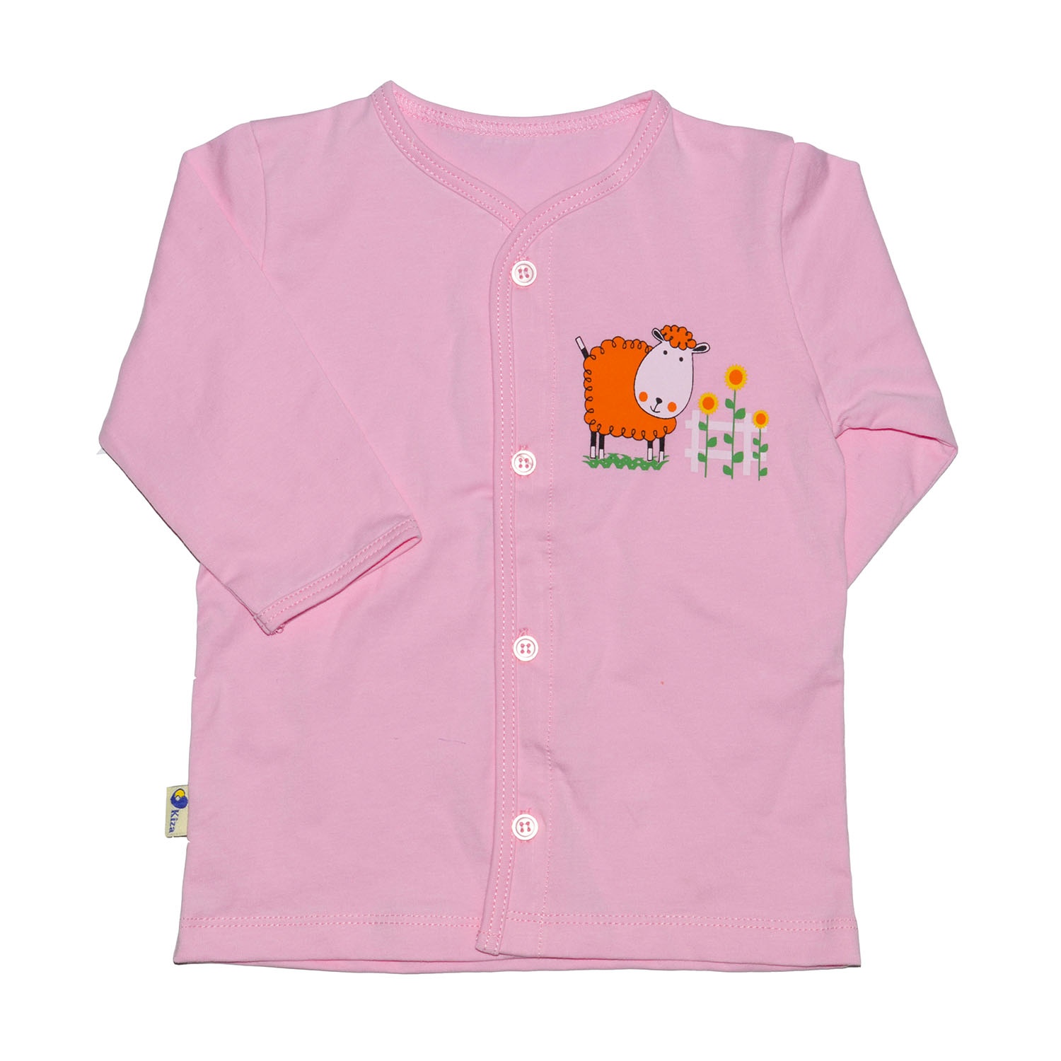 Áo tay dài cài giữa Kiza N16 in hình chú cừu (Hồng) hình 1