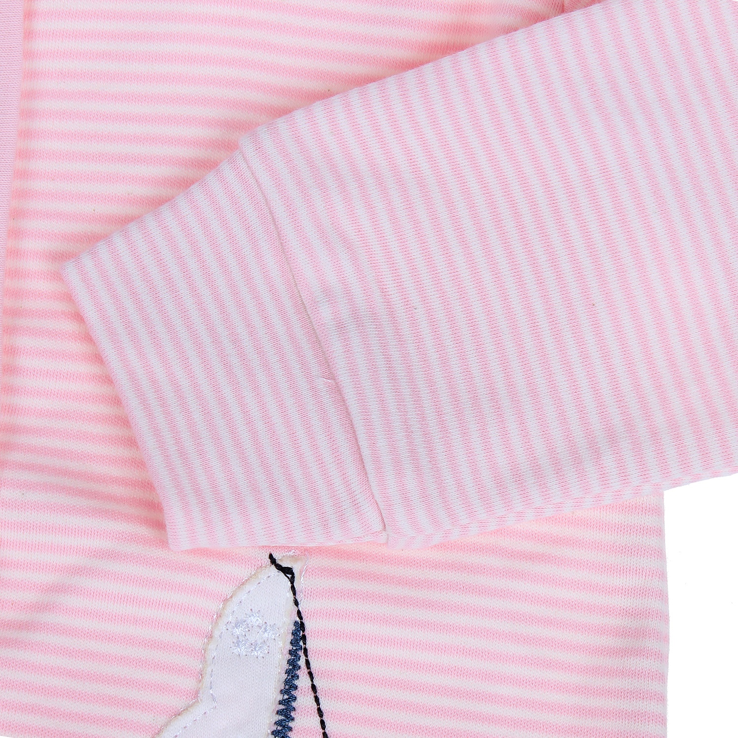 Bộ body bé gái kẻ hồng in hình thuyền hình 2