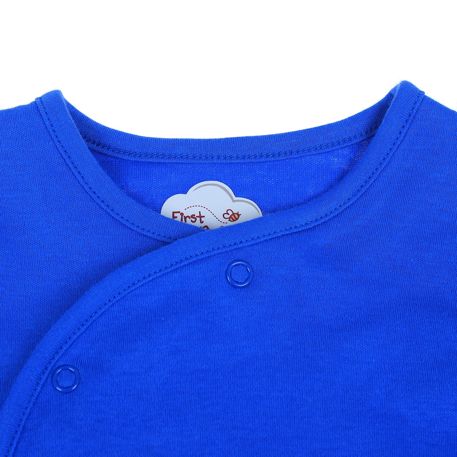 Bộ body bé trai màu xanh in chữ Little Brother hình 3