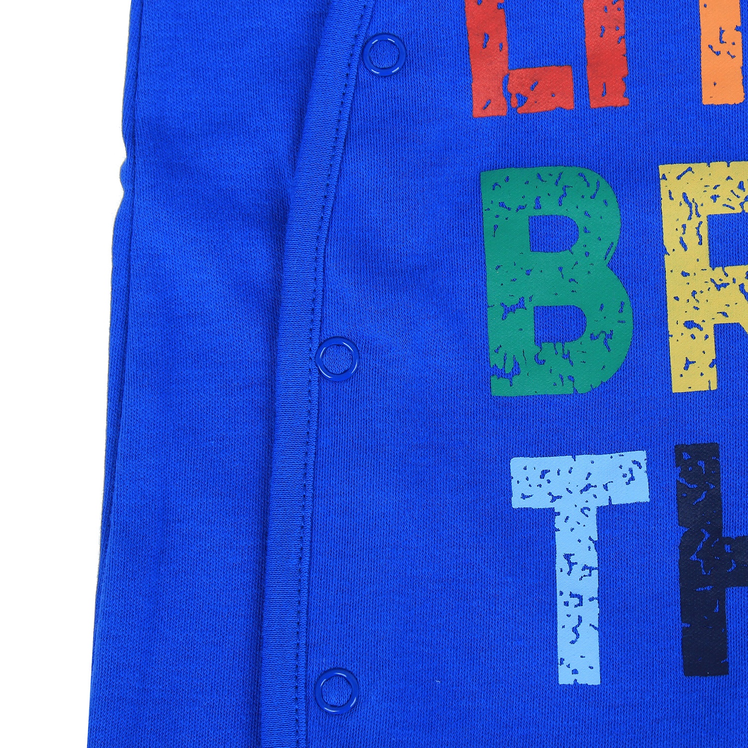 Bộ body bé trai màu xanh in chữ Little Brother hình 4