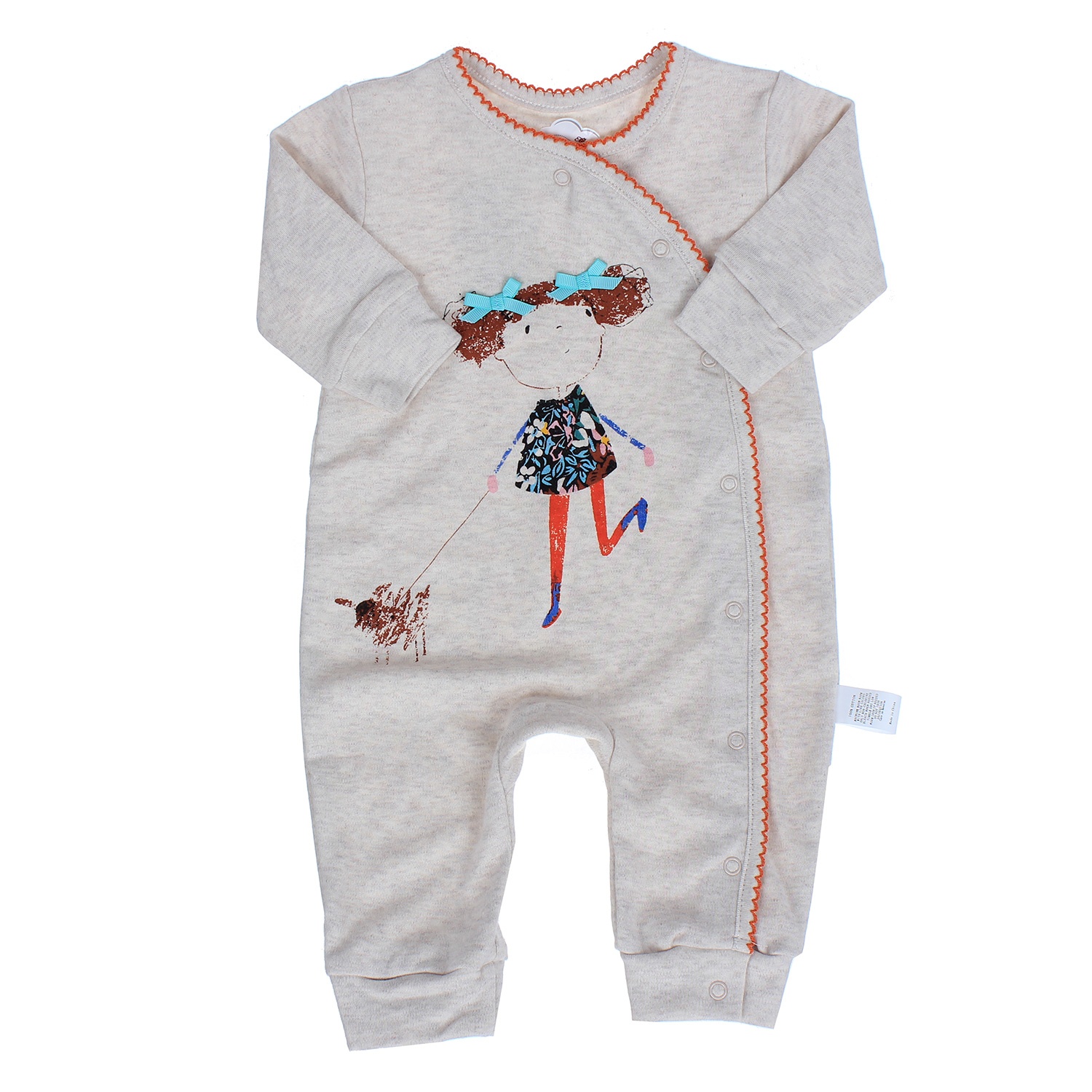 Bộ body in hình bé gái đáng yêu hình 1