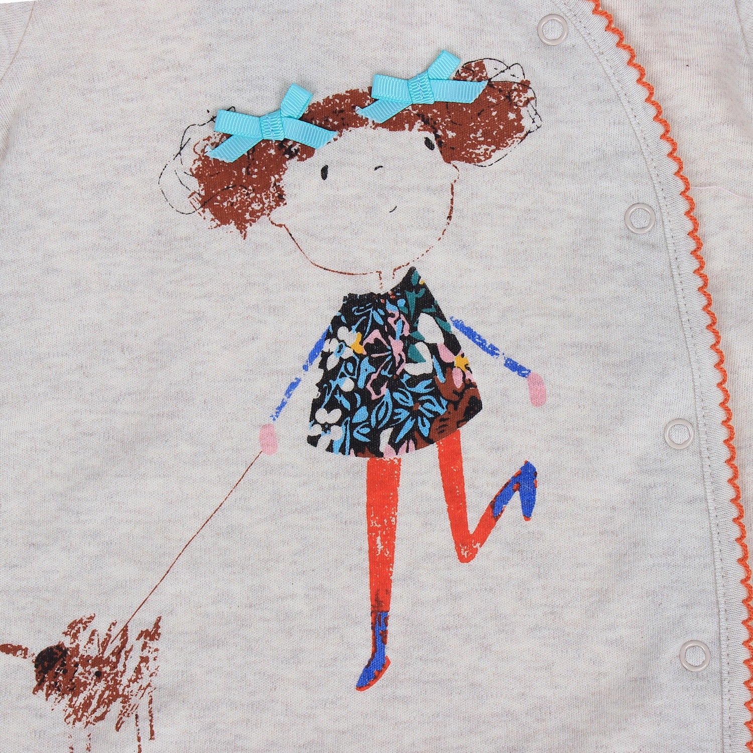 Bộ body in hình bé gái đáng yêu hình 3