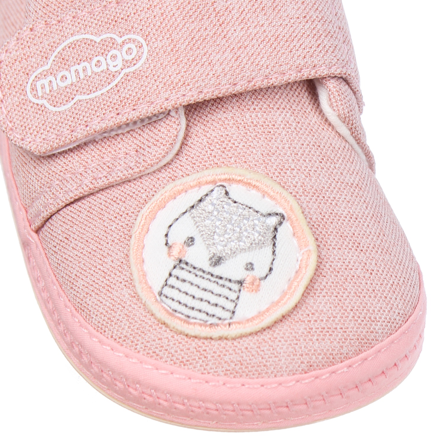 Giày tập đi Mamago K17 thêu hình Cáo (Hồng) hình 3