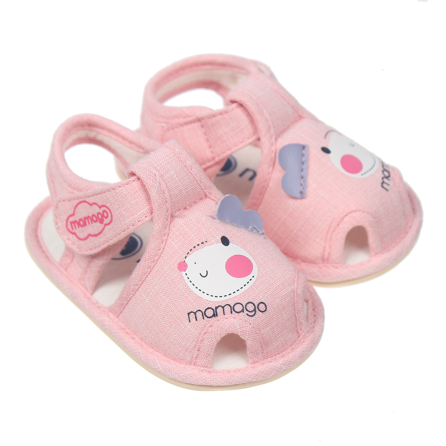 Sandal tập đi bé gái Mamago hình Snoopy K10 Hồng S14 hình 1