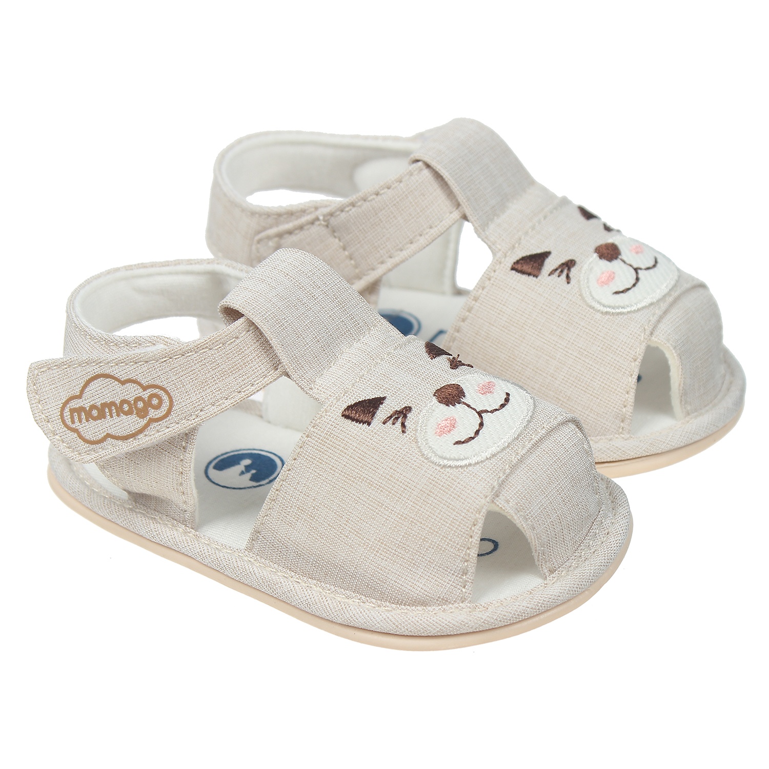 Sandal tập đi bé trai Mamago hình mèo K09 Be S13 hình 1