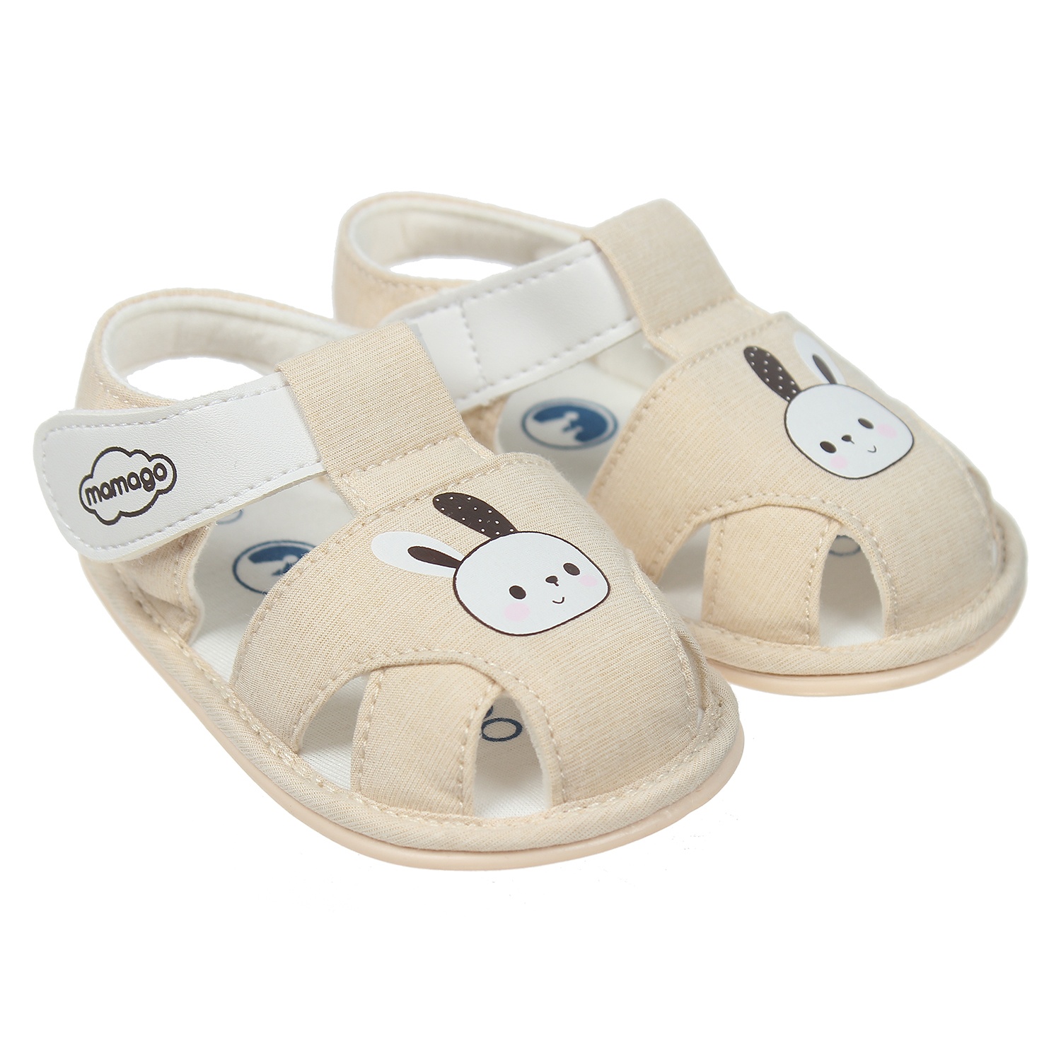 Sandal tập đi bé trai Mamago hình thỏ K07 Be S13 hình 1