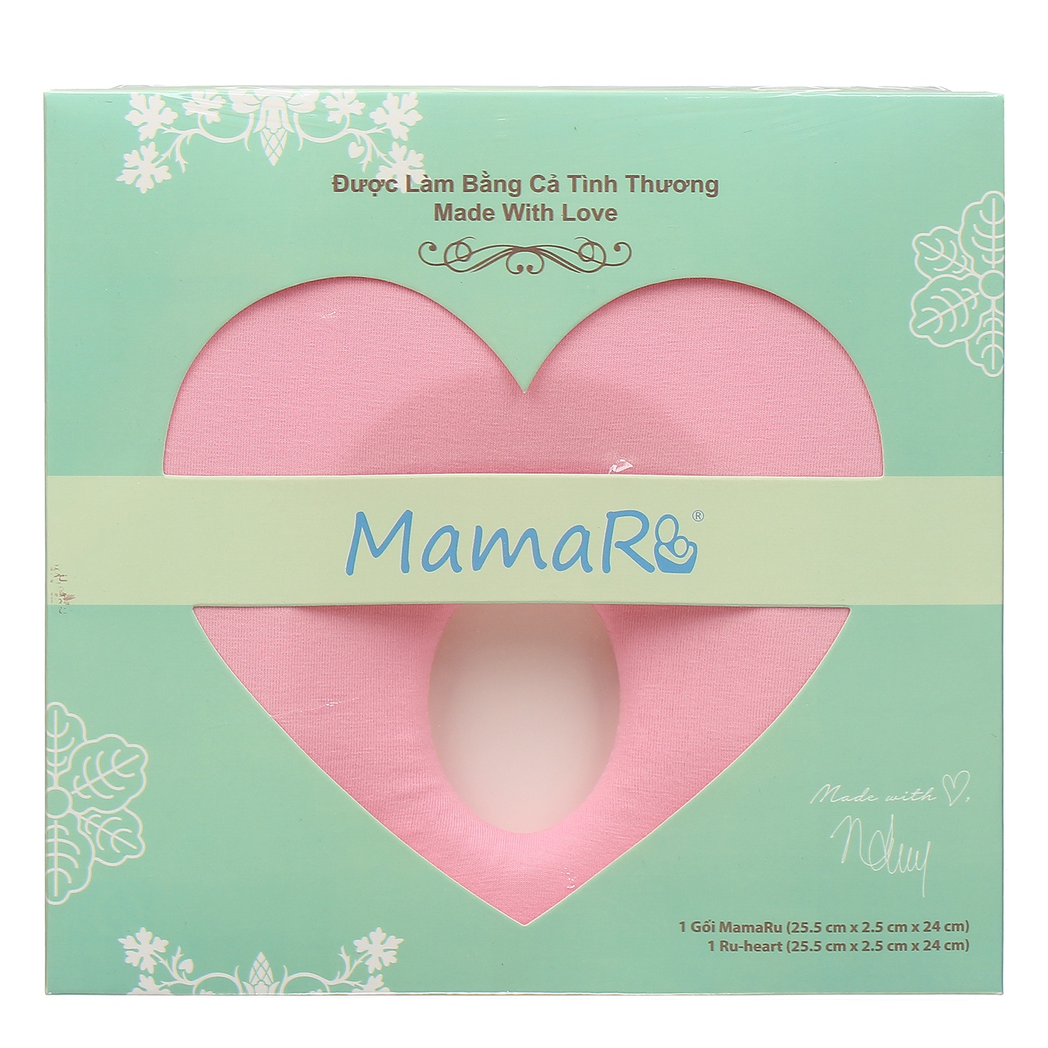 Gối chống bẹp đầu sơ sinh Mamaru (Hồng) hình 1