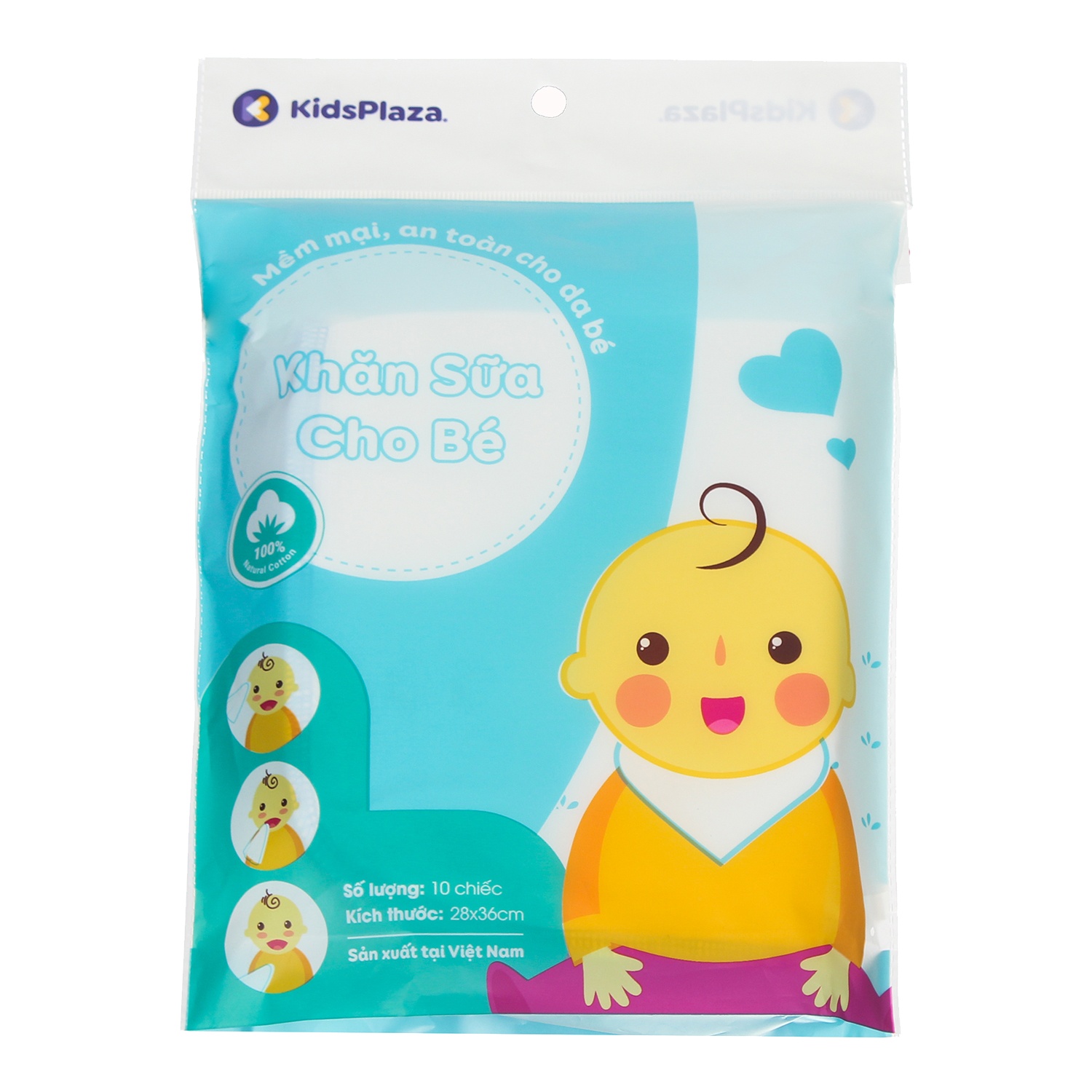 Khăn sữa xuất Nhật KidsPlaza 3 lớp DN19 hình 1