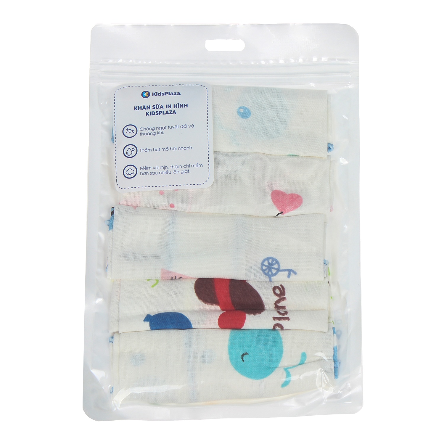 Set 5 khăn xô in hình KidsPlaza TM20 hình 1