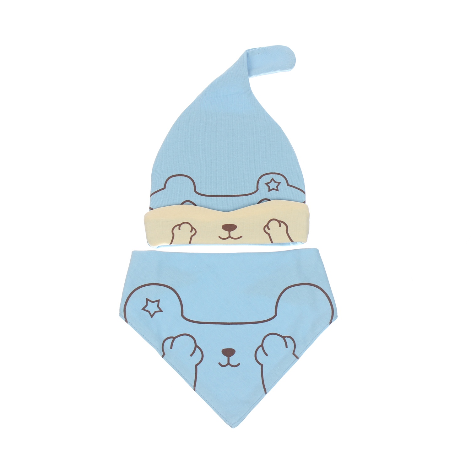 Bộ khăn mũ in hình Gấu QQ20 hình 4