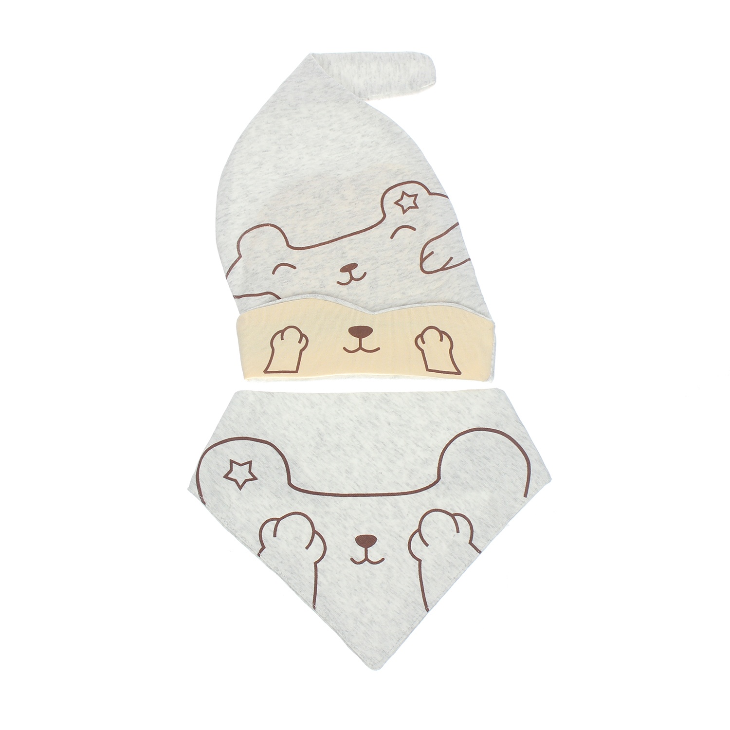 Bộ khăn mũ in hình Gấu QQ20 hình 2