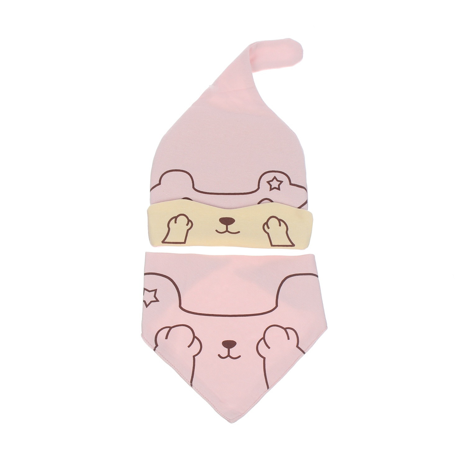 Bộ khăn mũ in hình Gấu QQ20 hình 3