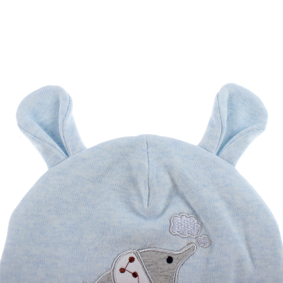 Mũ sơ sinh cotton cho bé nhung in hình voi Mamago HN19D (Xanh) hình 2