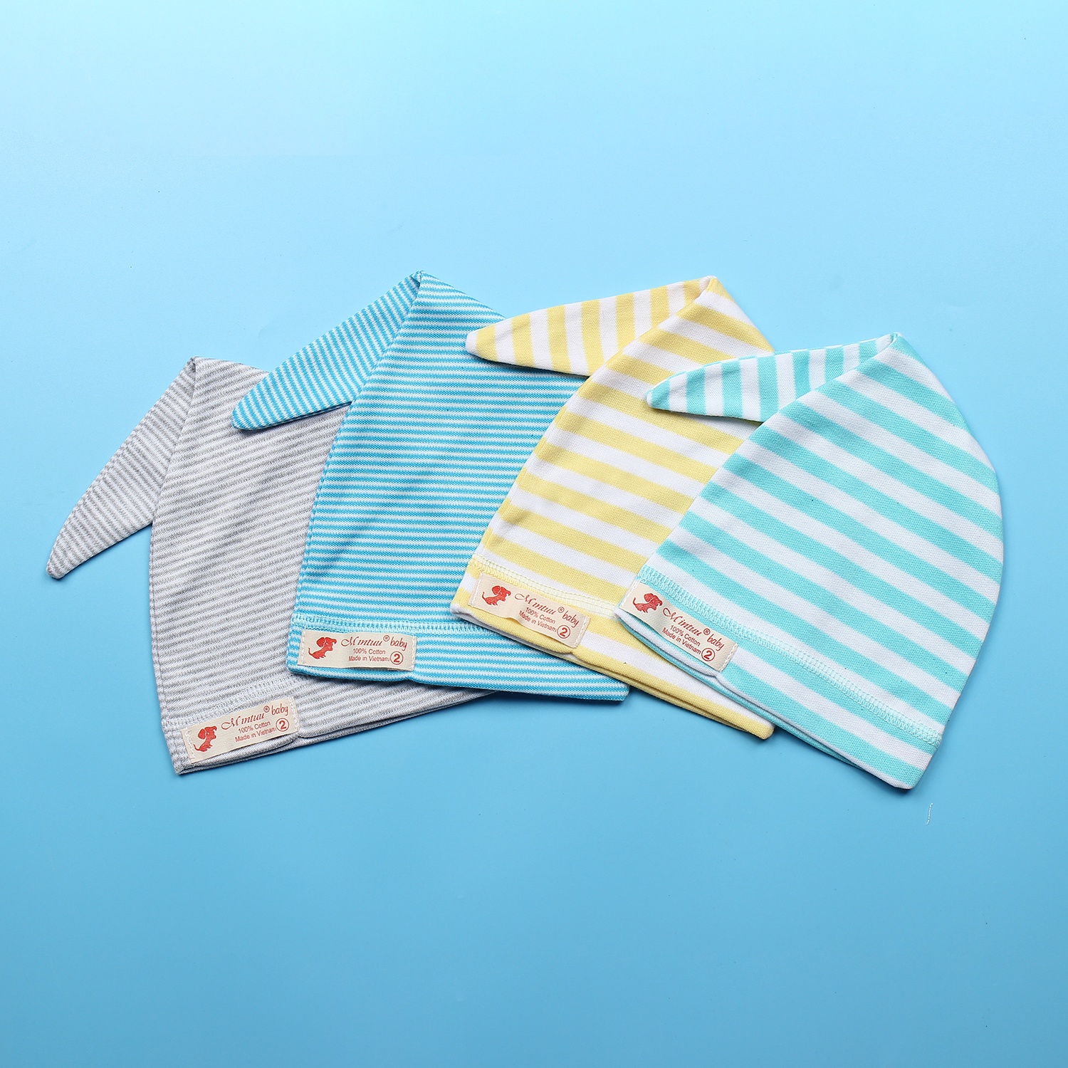 Mũ sơ sinh hình cây thông MT19 sọc màu hình 3