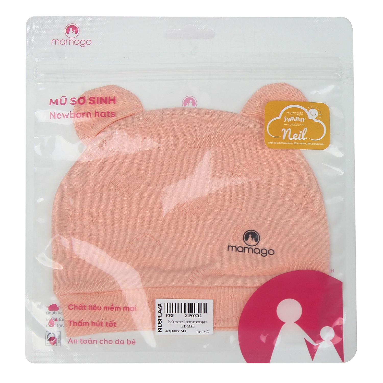 Mũ sơ sinh neil cam mamago HN20H hình 3