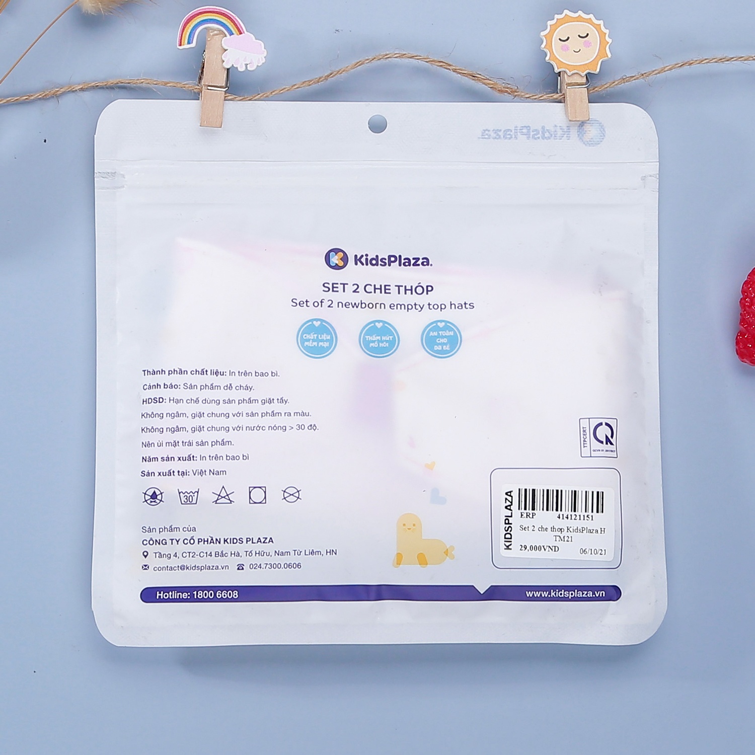 Set 2 che thóp KidsPlaza TM21 (Hồng) hình 3