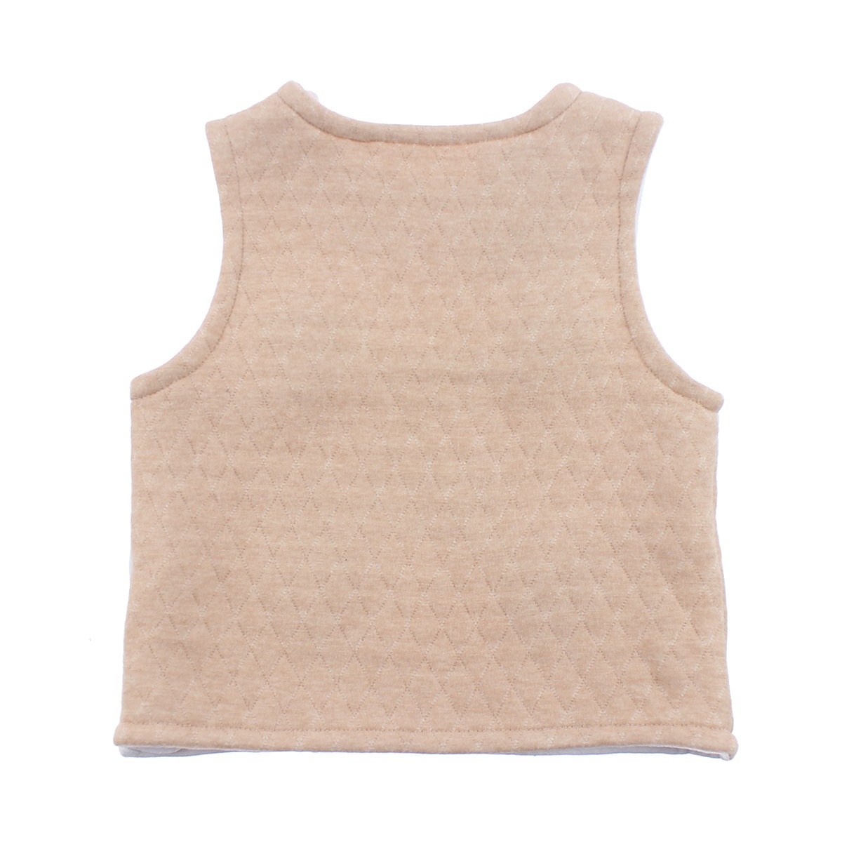 Áo gile bông Mamago kẻ vàng thêu hình HN19D Áo gile bông Mamago kẻ vàng thêu hình HN19D hình 2