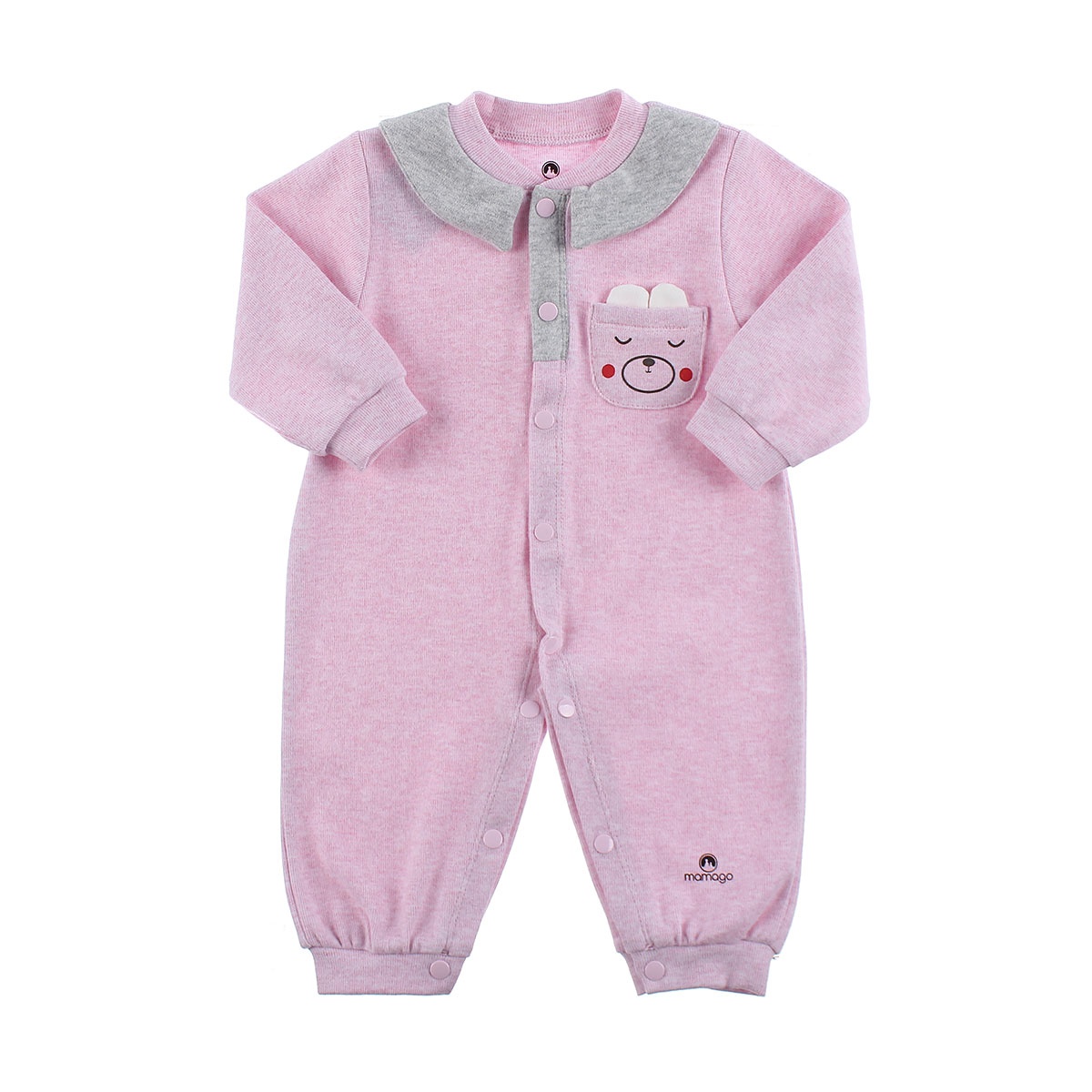 Bộ body Mamago cotton nhung túi ngực HN19D (Hồng) Bộ body Mamago cotton nhung túi ngực HN19D (Hồng) hình 1