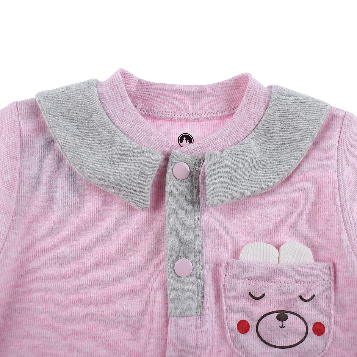 Bộ body Mamago cotton nhung túi ngực HN19D (Hồng) Bộ body Mamago cotton nhung túi ngực HN19D (Hồng) hình 2