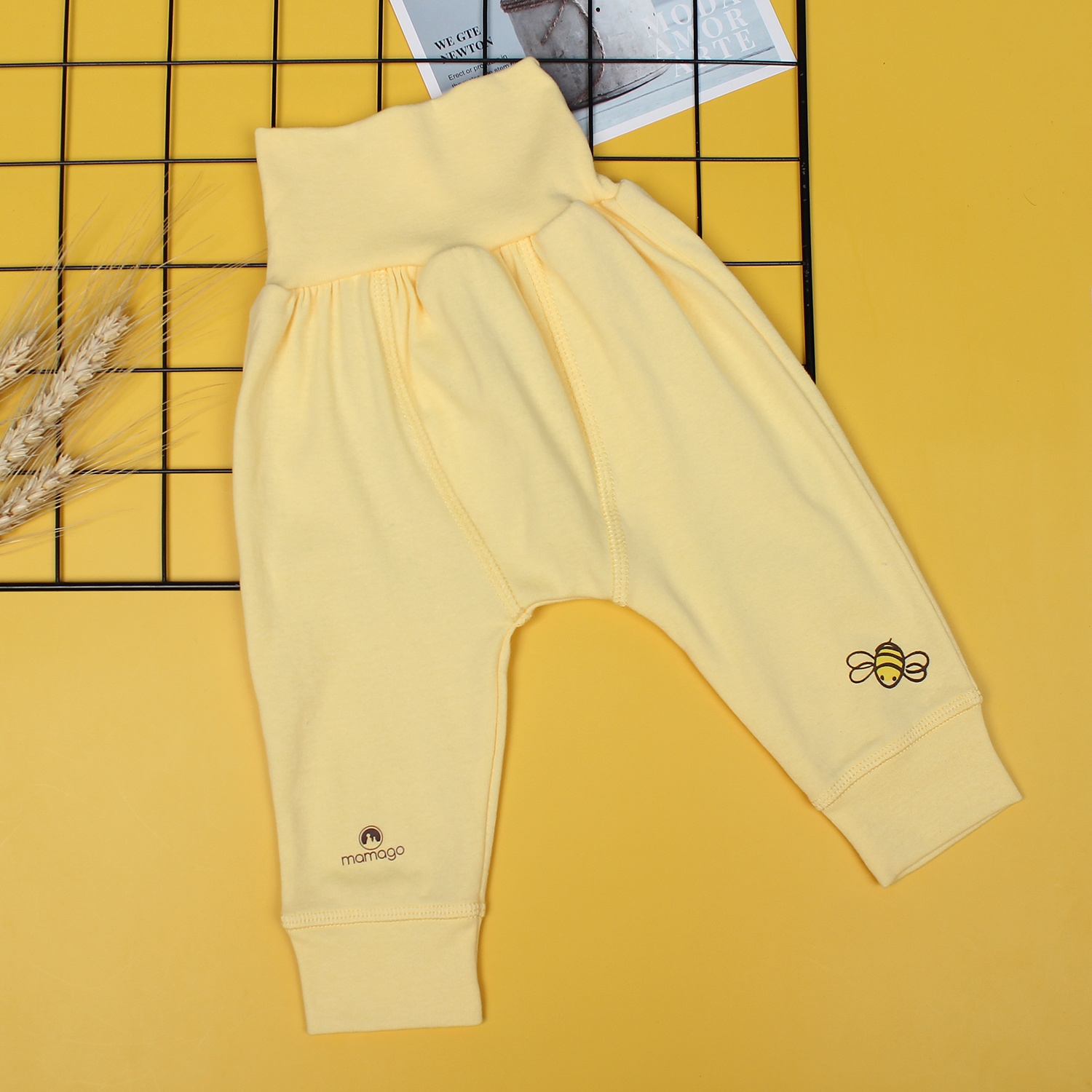 Set 2 quần cạp cao cho bé Mamago NĐ19 (Vàng) hình 3