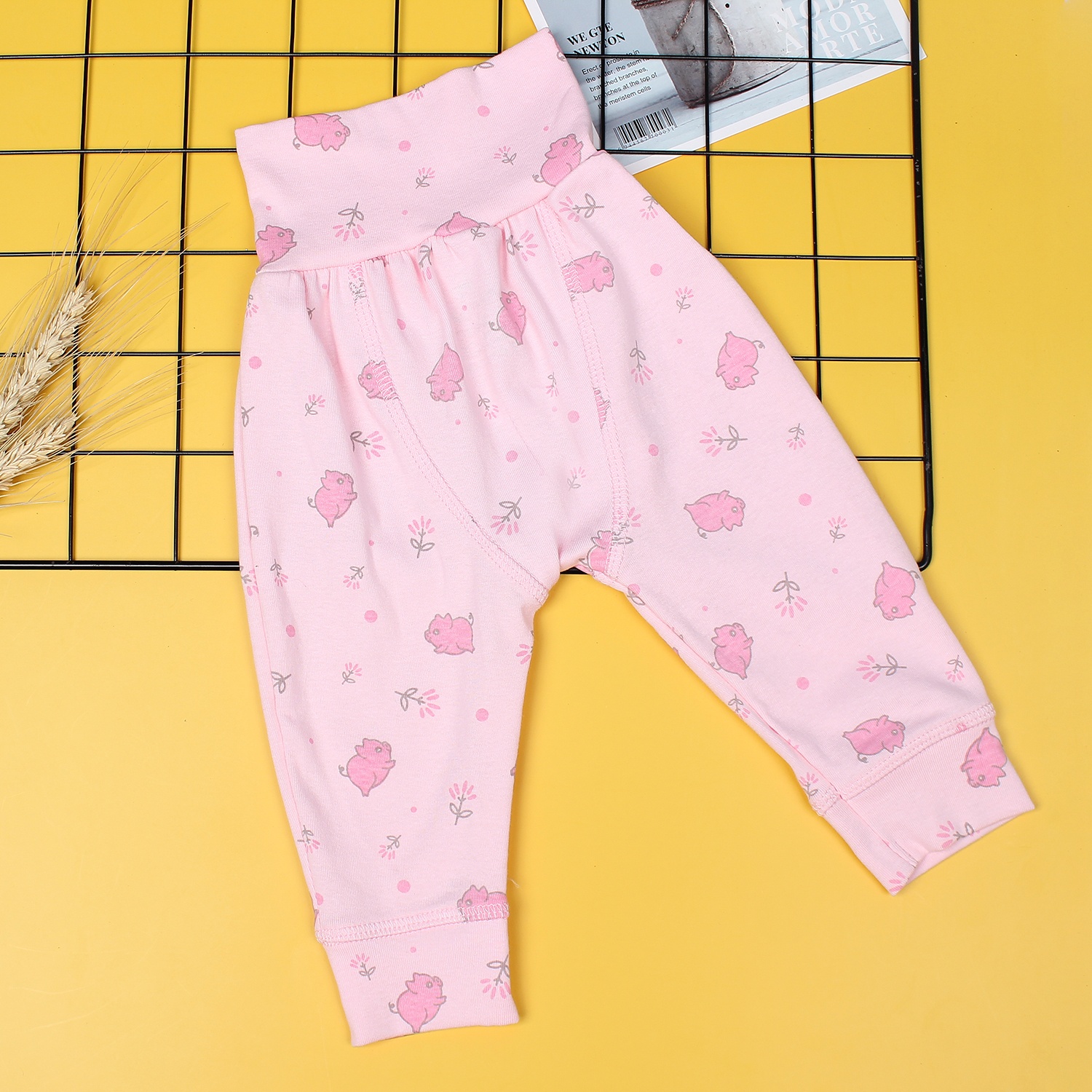 Set 2 quần cạp cao cho bé Mamago NĐ19 (Hồng) Set 2 quần cạp cao cho bé Mamago NĐ19 (Hồng) hình 2