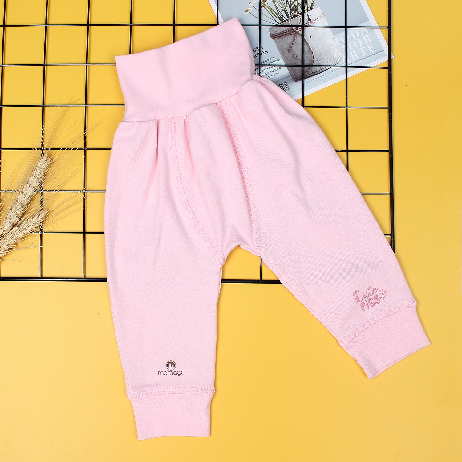 Set 2 quần cạp cao cho bé Mamago NĐ19 (Hồng) Set 2 quần cạp cao cho bé Mamago NĐ19 (Hồng) hình 3